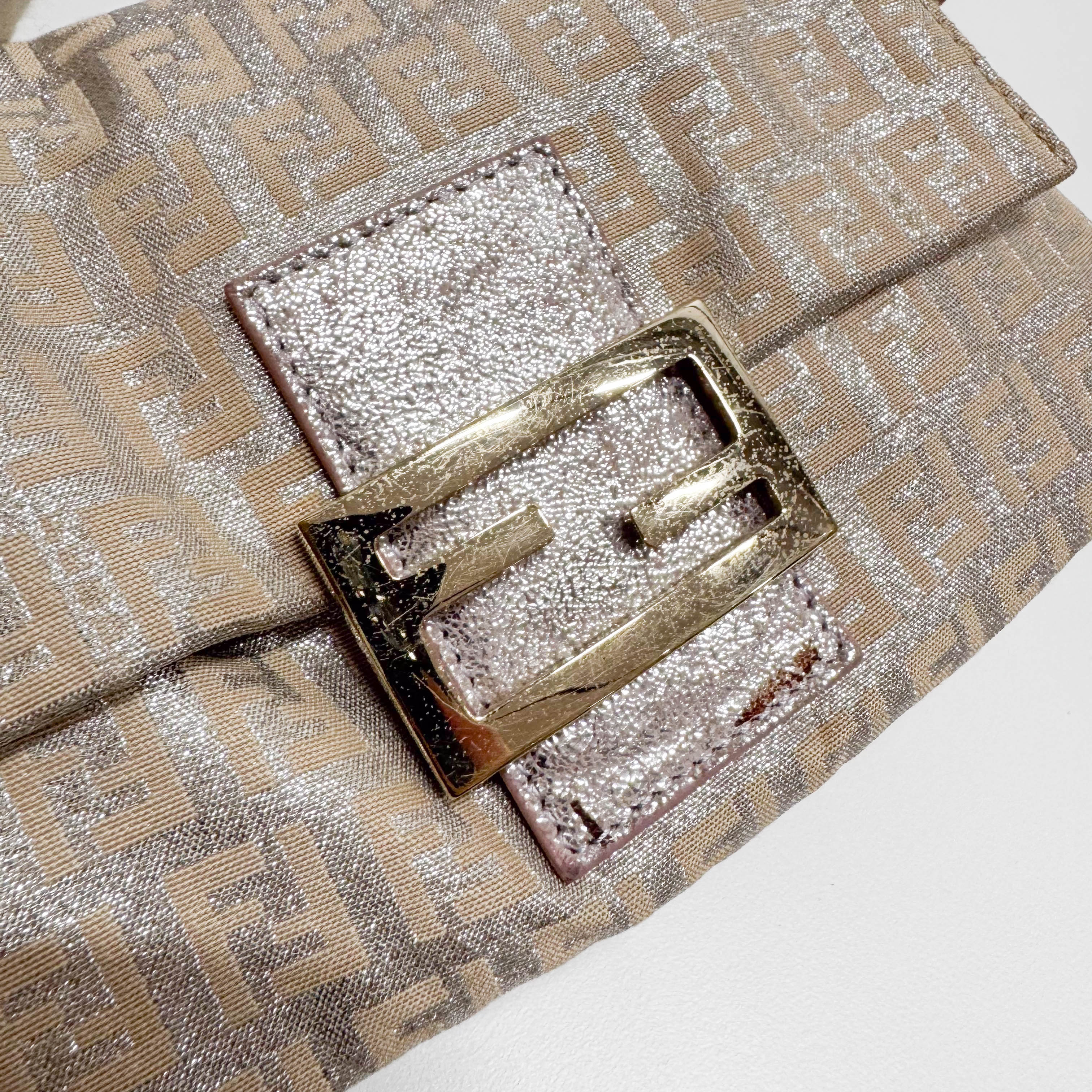 Zucchino Mini Mamma Baguette Pink Canvas Shoulder Bag