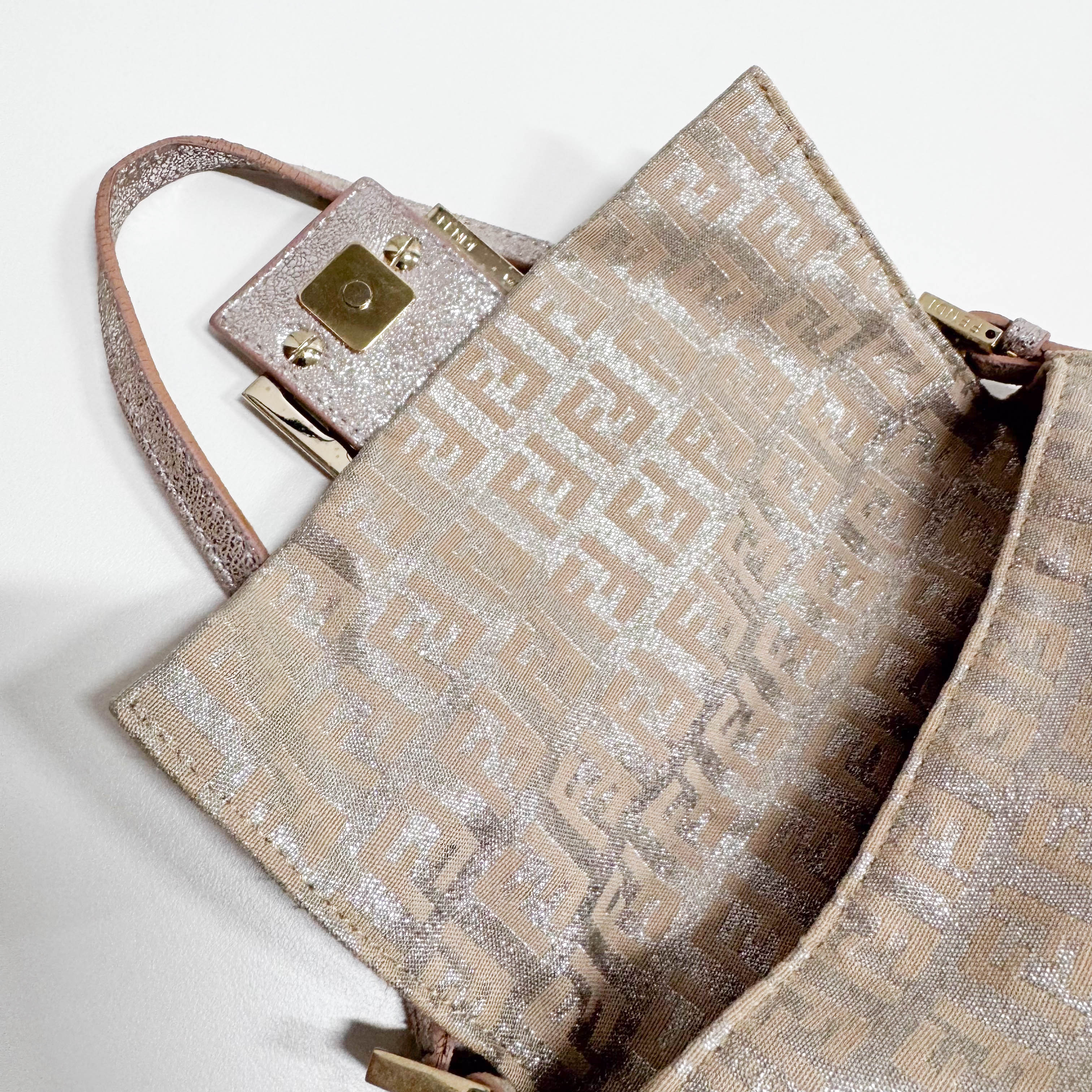 Zucchino Mini Mamma Baguette Pink Canvas Shoulder Bag