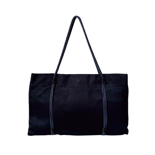 Black Satin Beaded Hand Bag