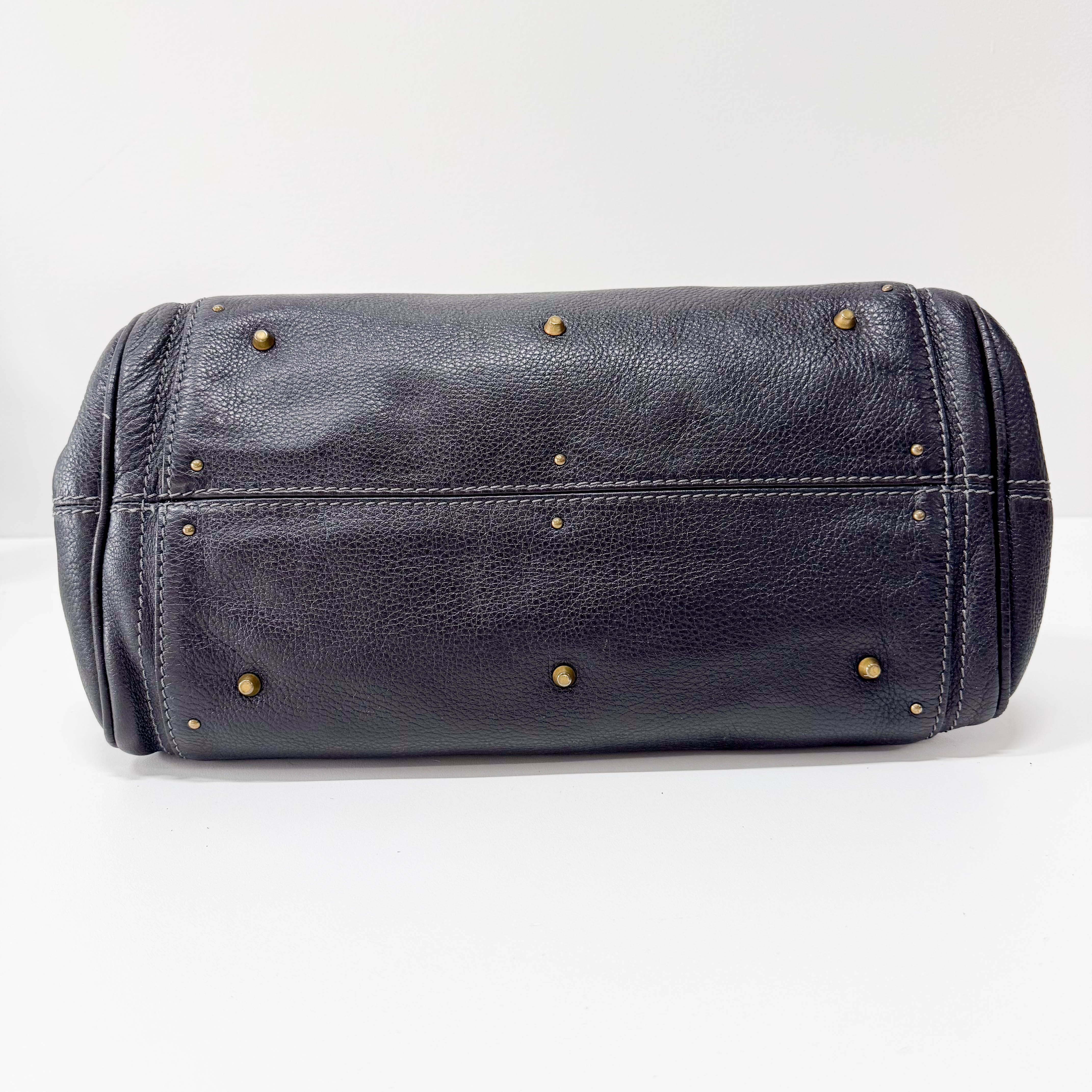 Paddington Black Leather Shoulder Bag