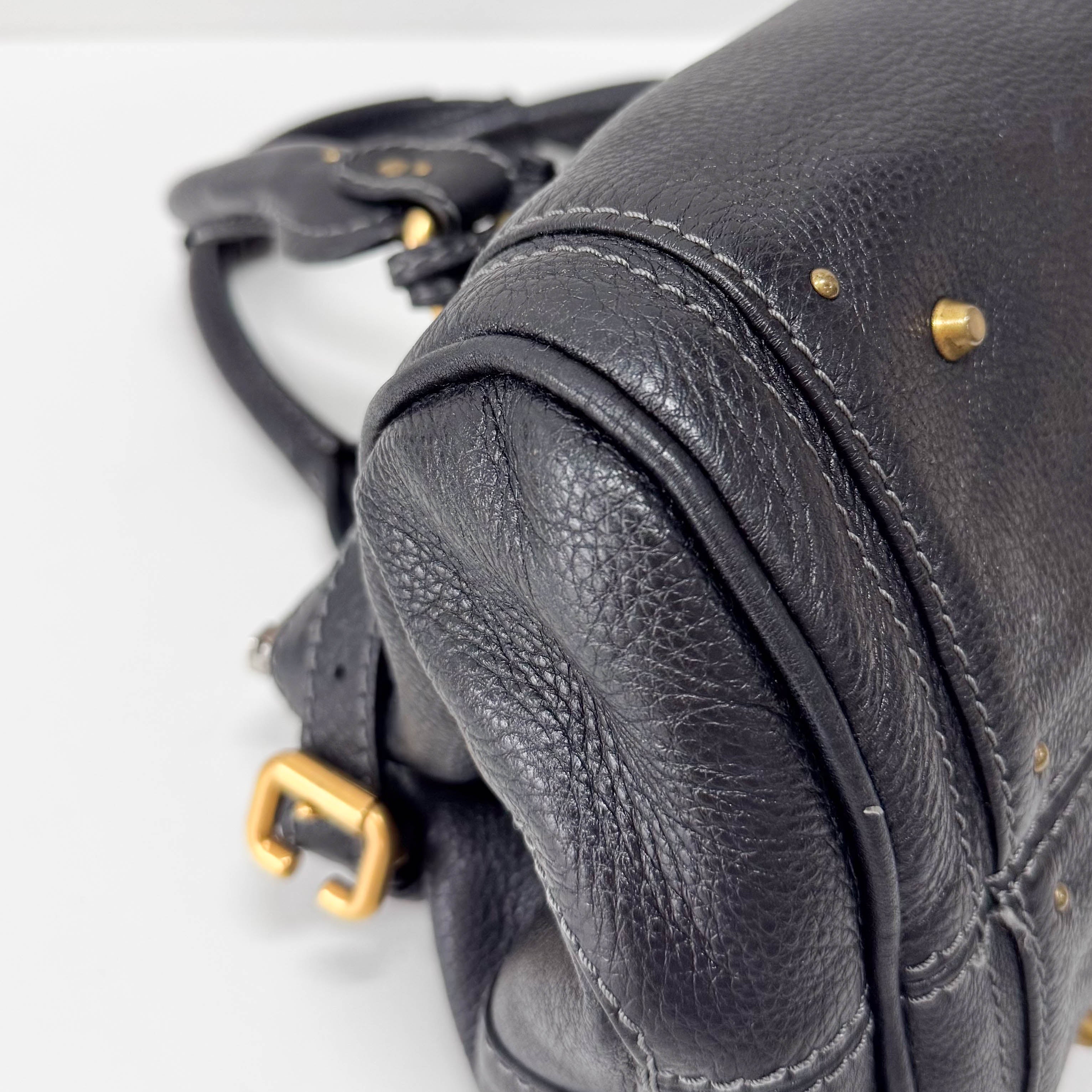 Paddington Black Leather Shoulder Bag
