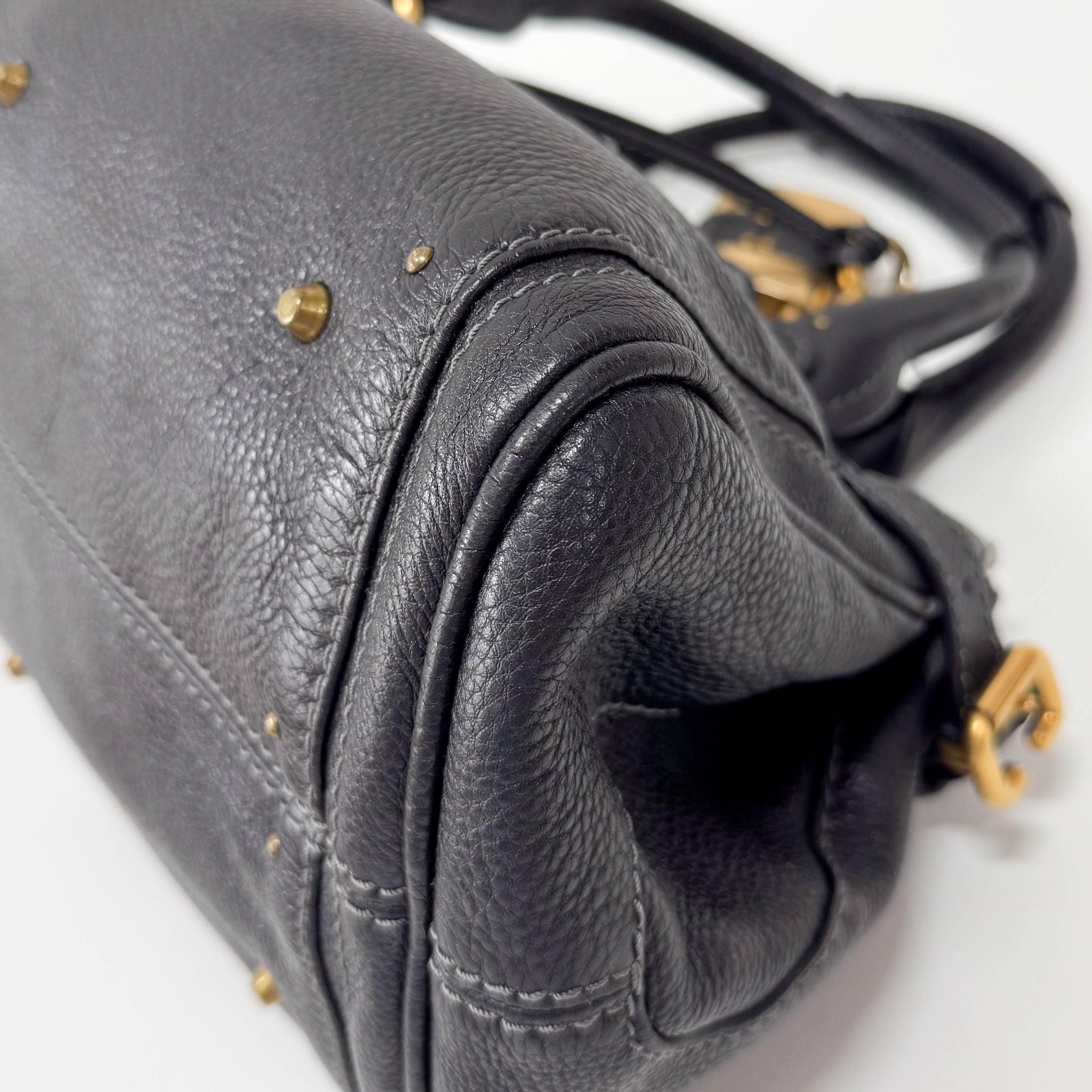 Paddington Black Leather Shoulder Bag