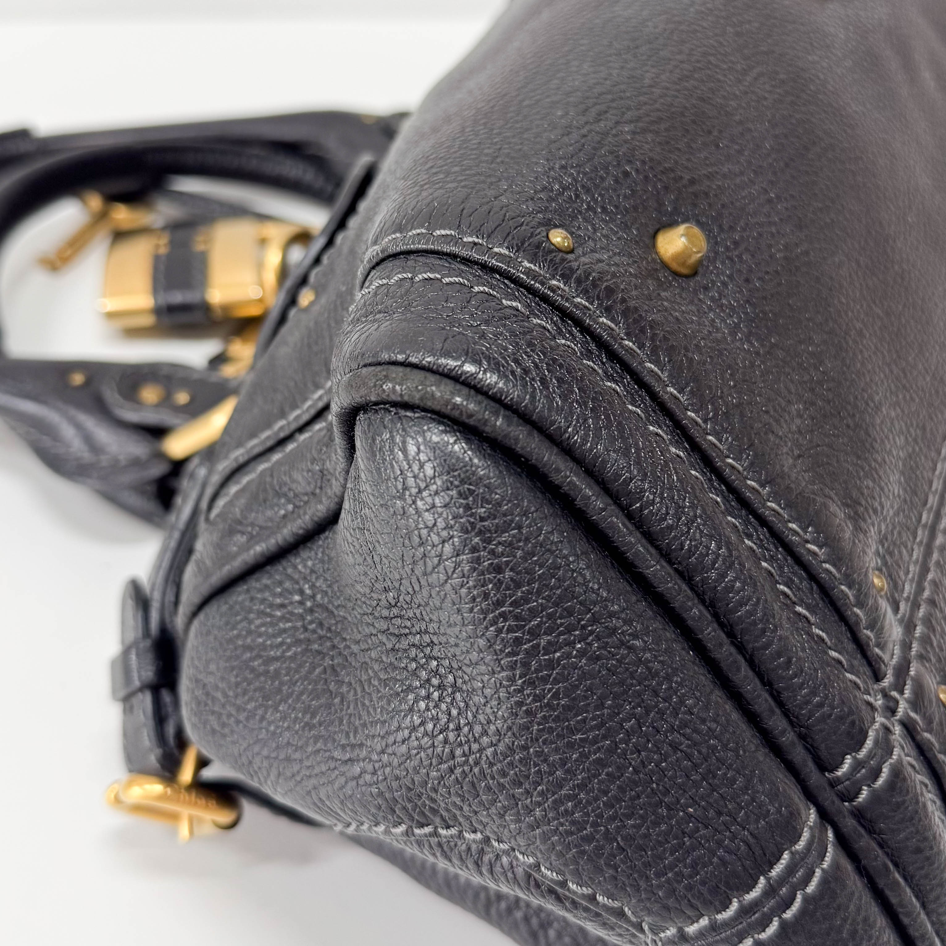 Paddington Black Leather Shoulder Bag