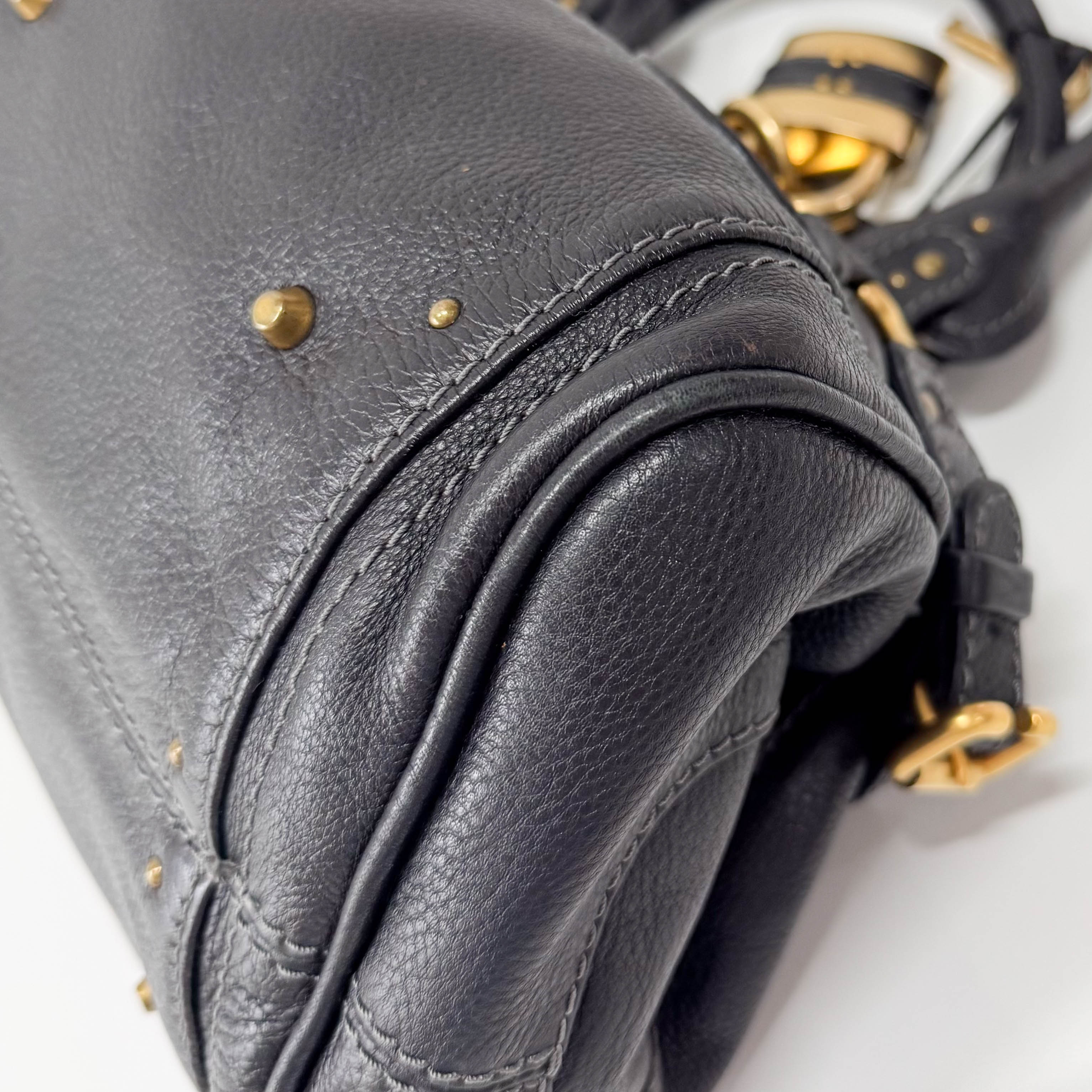 Paddington Black Leather Shoulder Bag