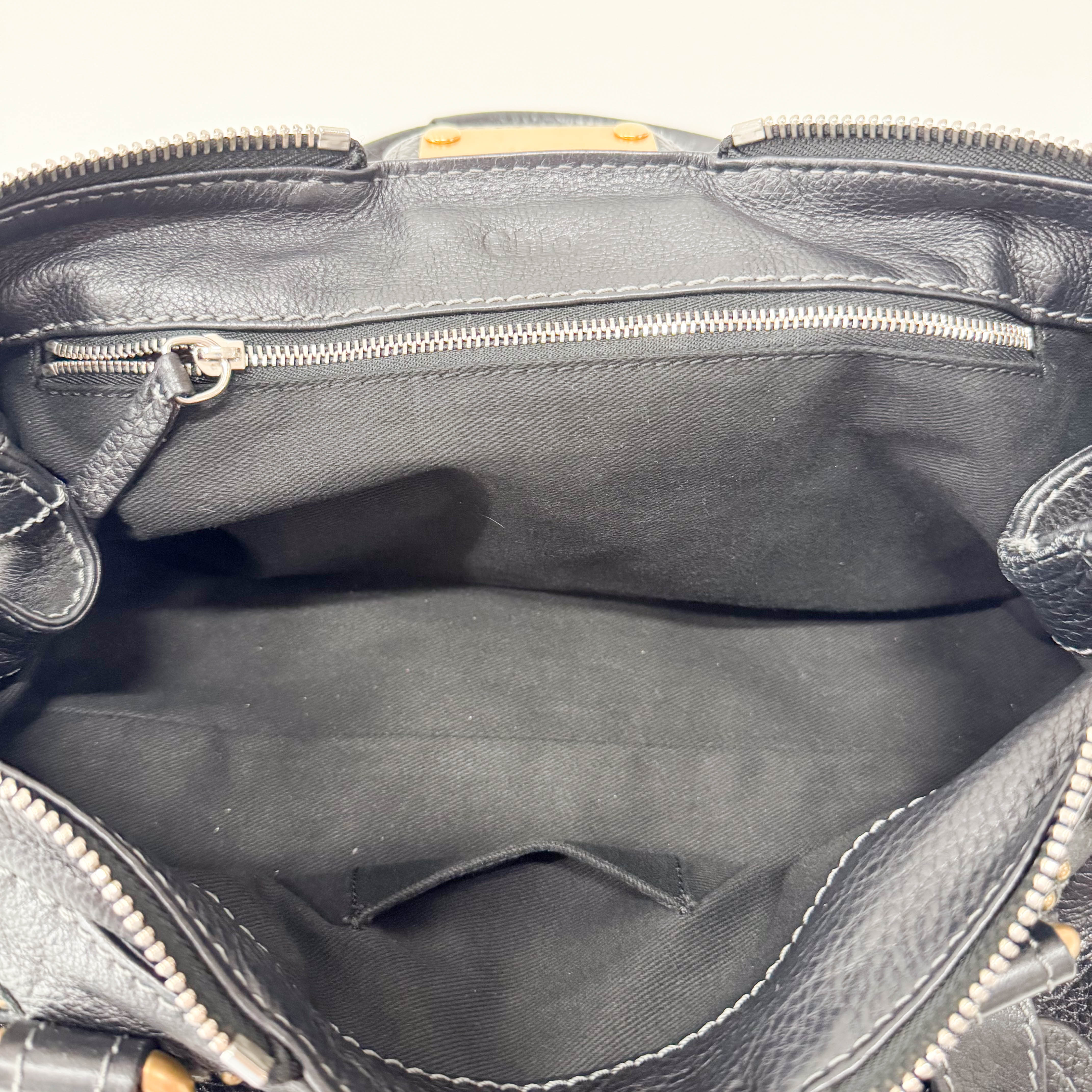 Paddington Black Leather Shoulder Bag
