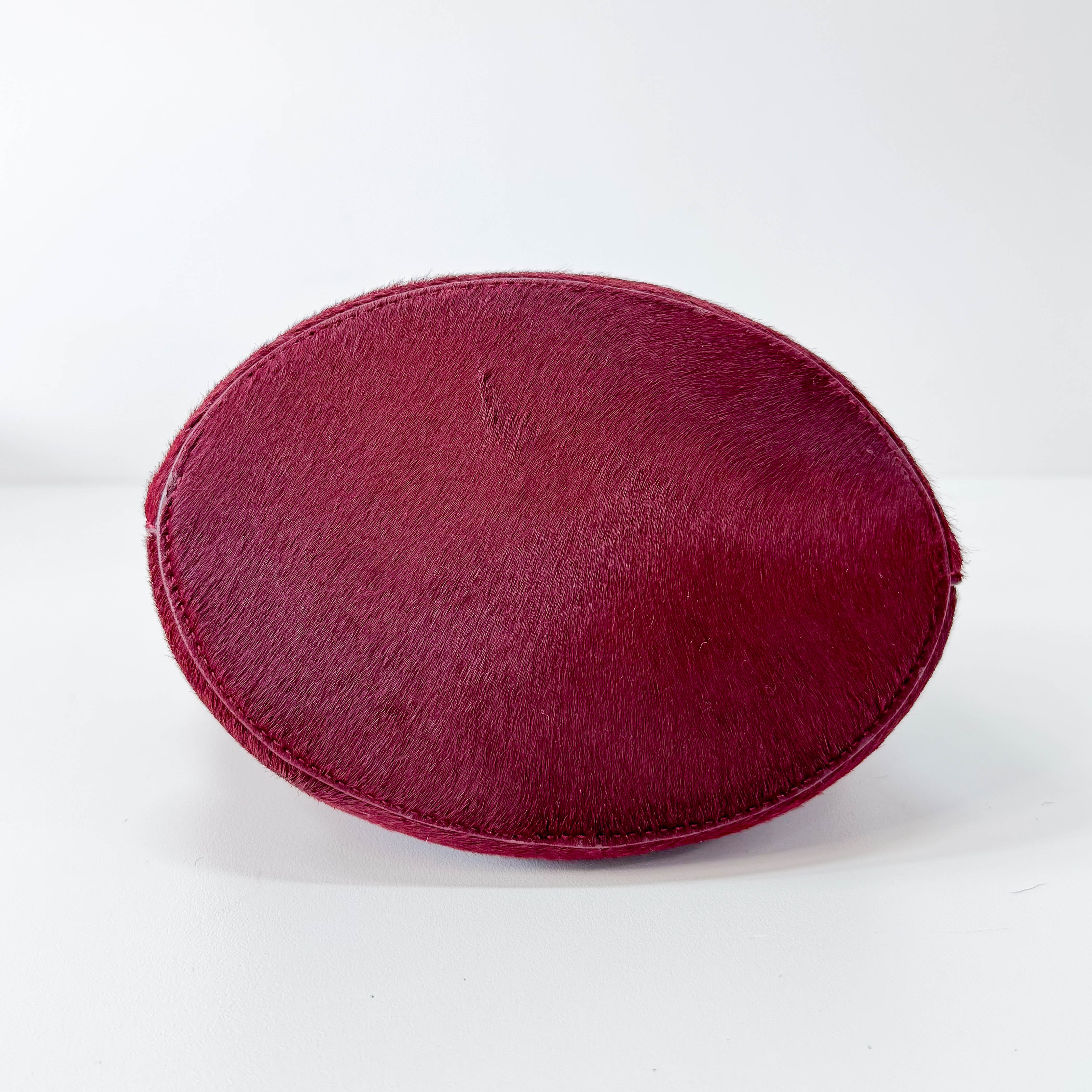 Drop Bucket Bag in Pony Hair with Metal Buckle Bag