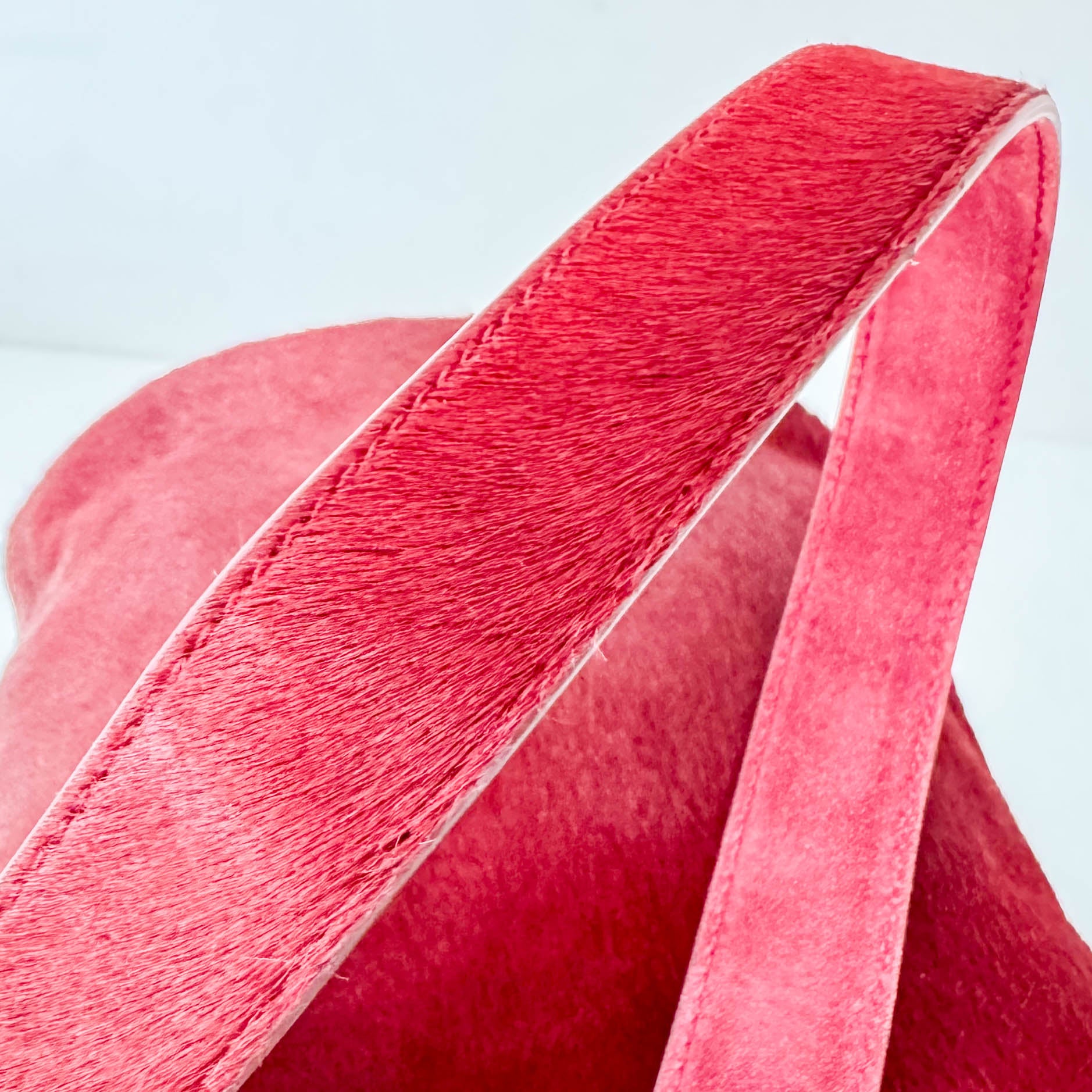 Drop Bucket Bag in Pony Hair with Metal Buckle Bag