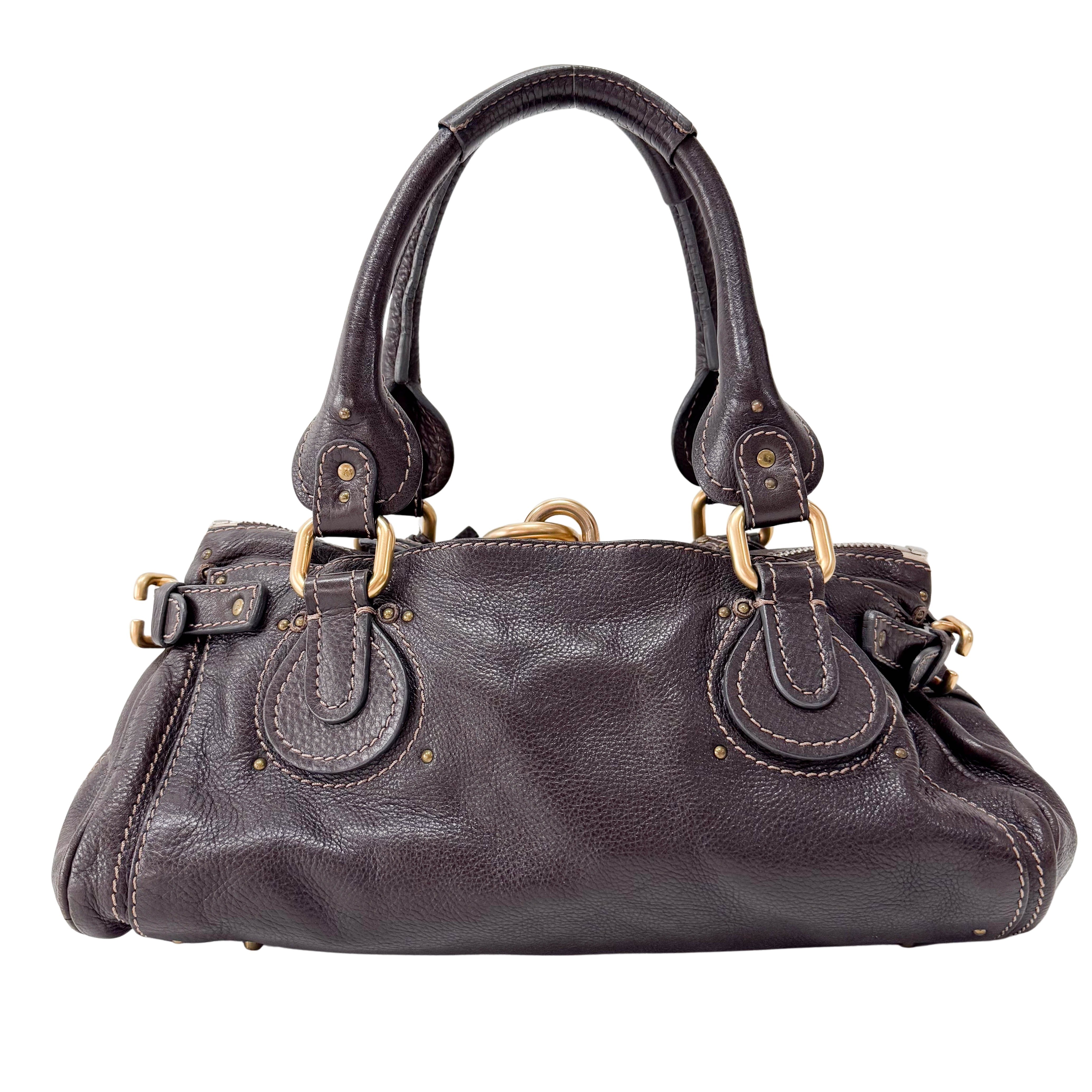 Paddington Dark Brown Leather Shoulder Bag