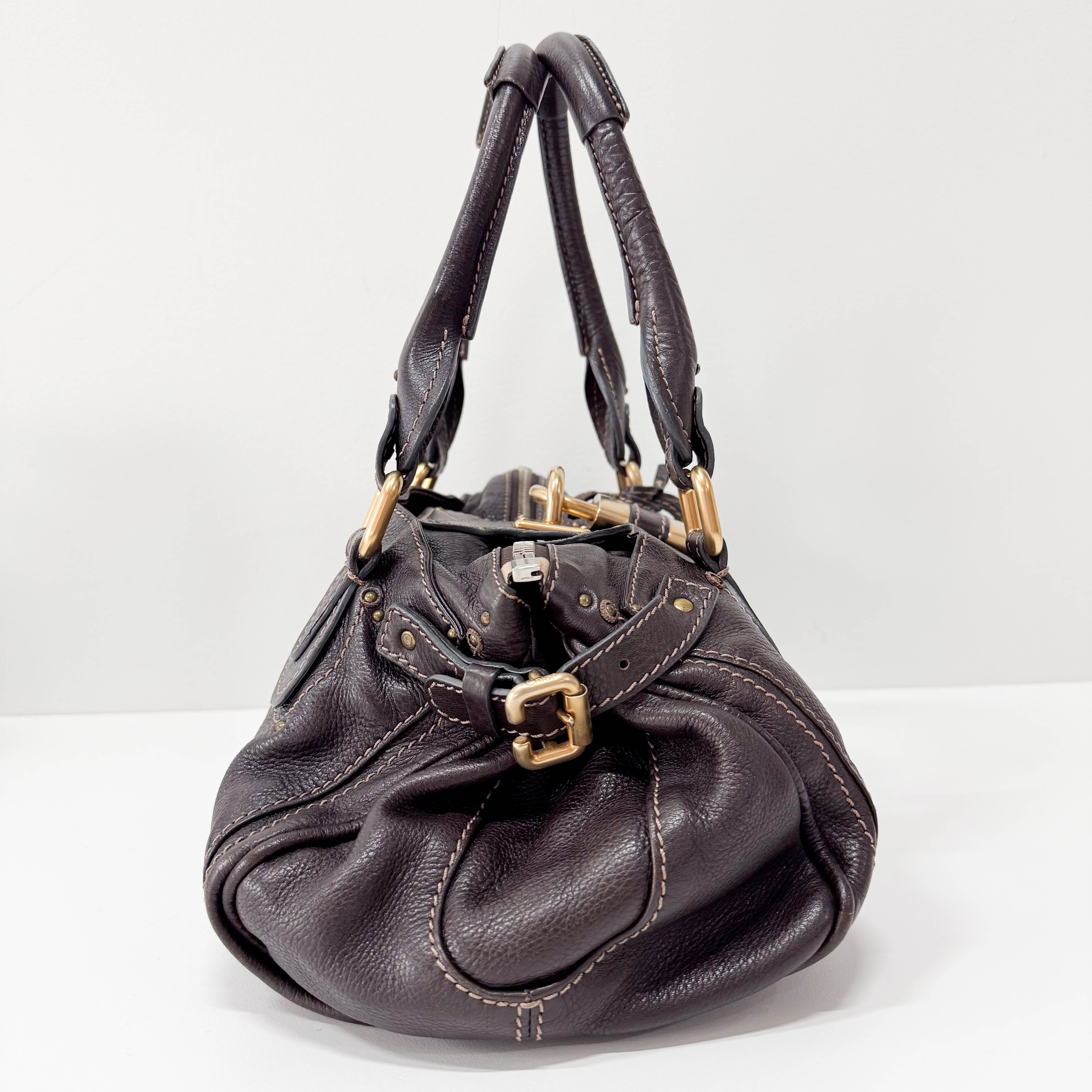 Paddington Dark Brown Leather Shoulder Bag