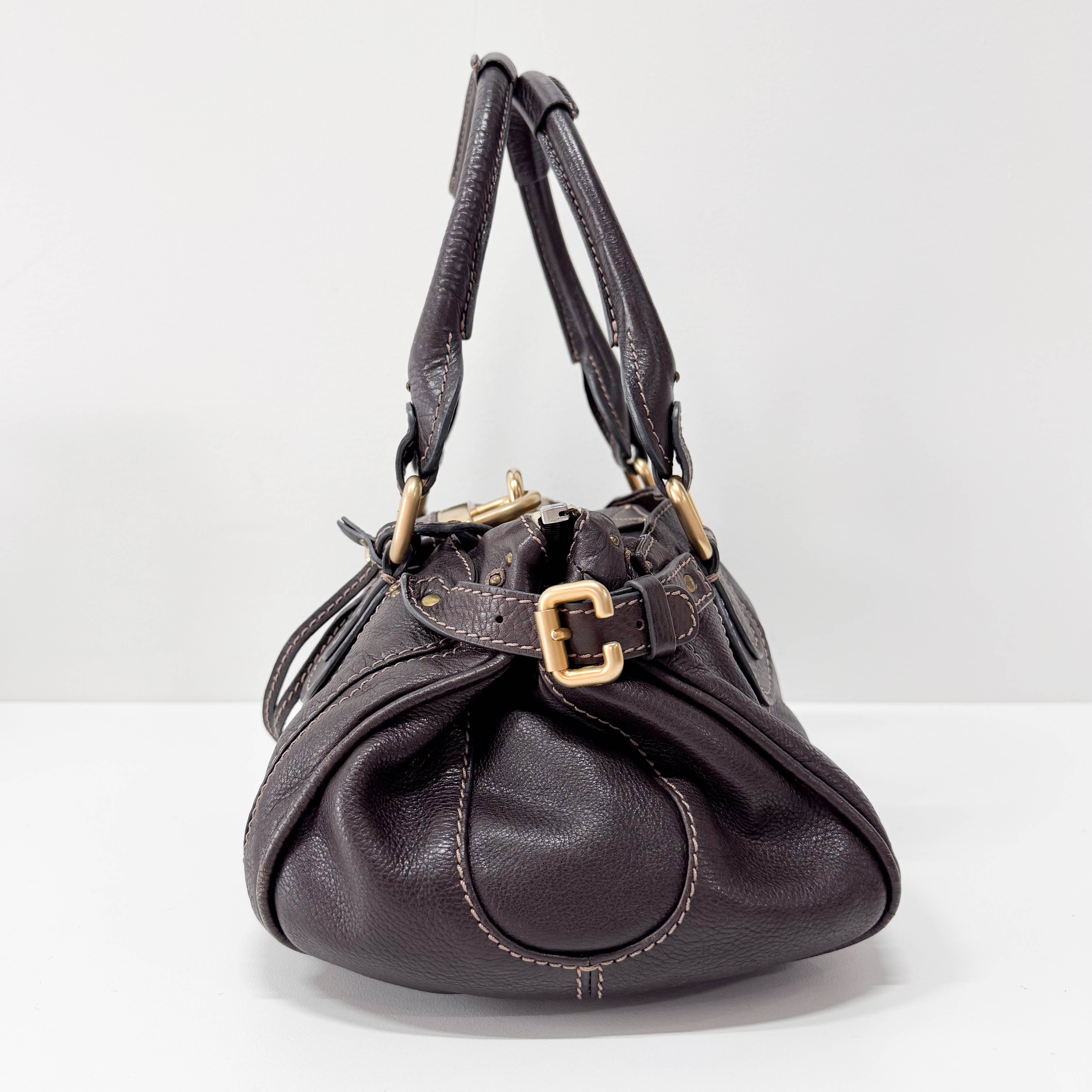 Paddington Dark Brown Leather Shoulder Bag