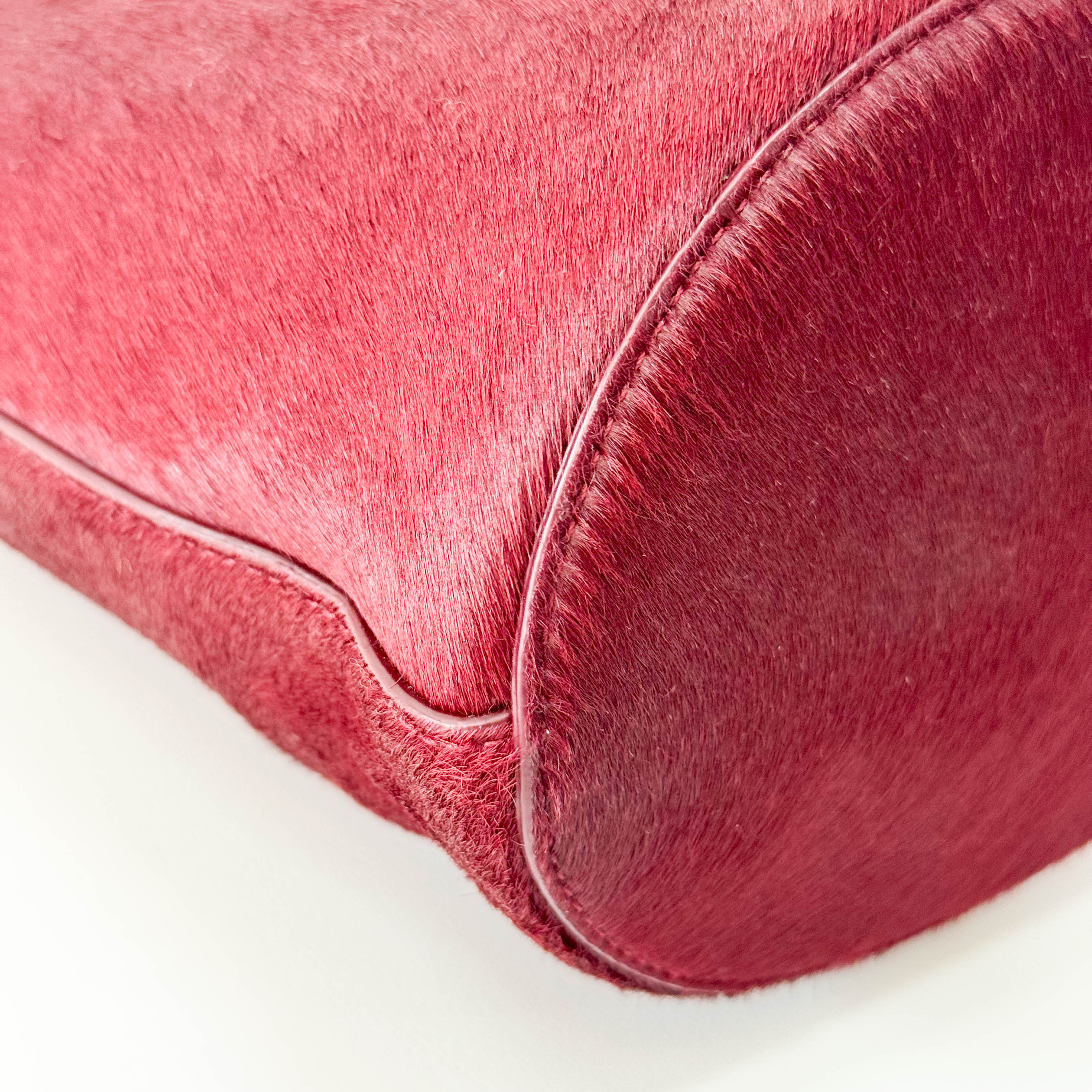 Drop Bucket Bag in Pony Hair with Metal Buckle Bag