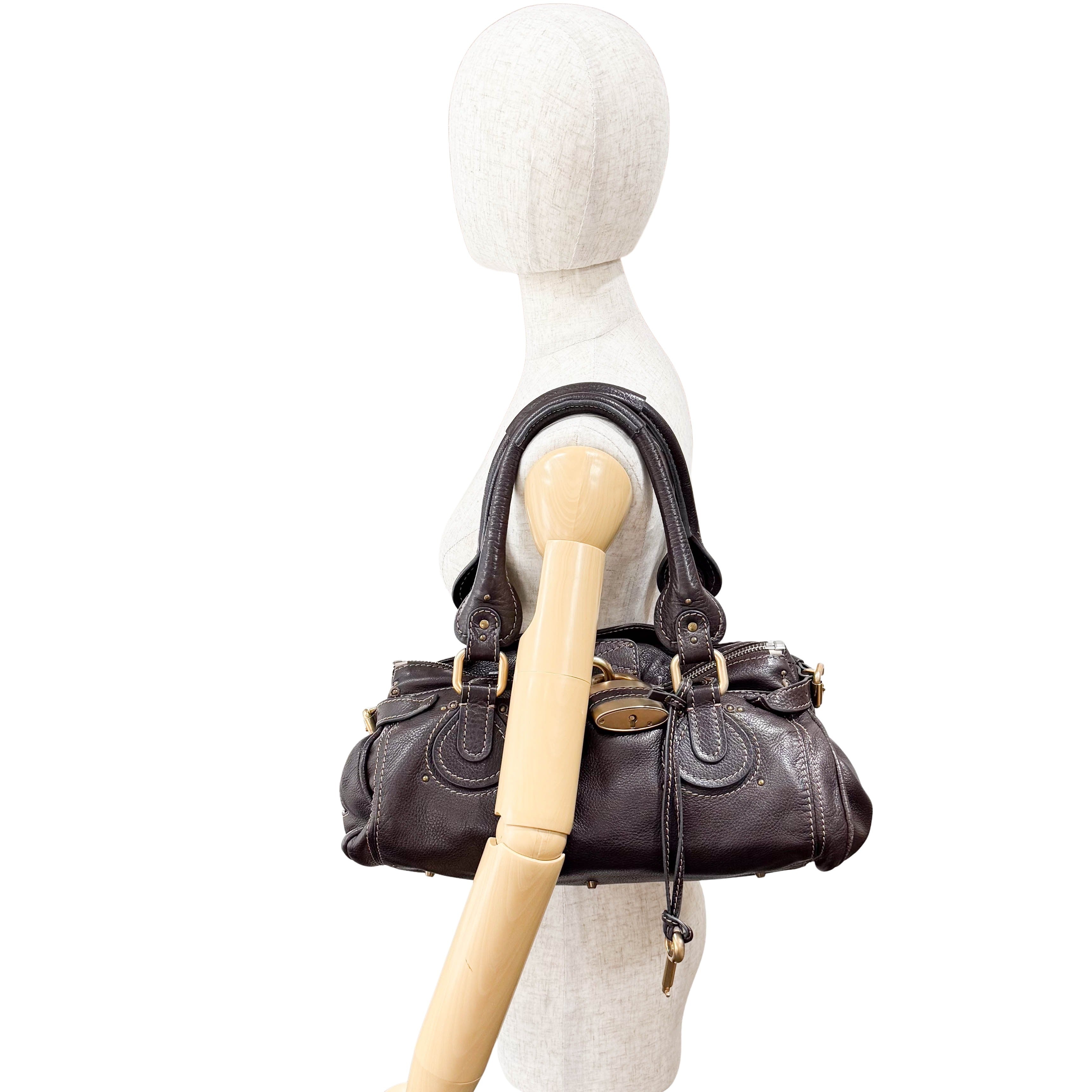 Paddington Dark Brown Leather Shoulder Bag