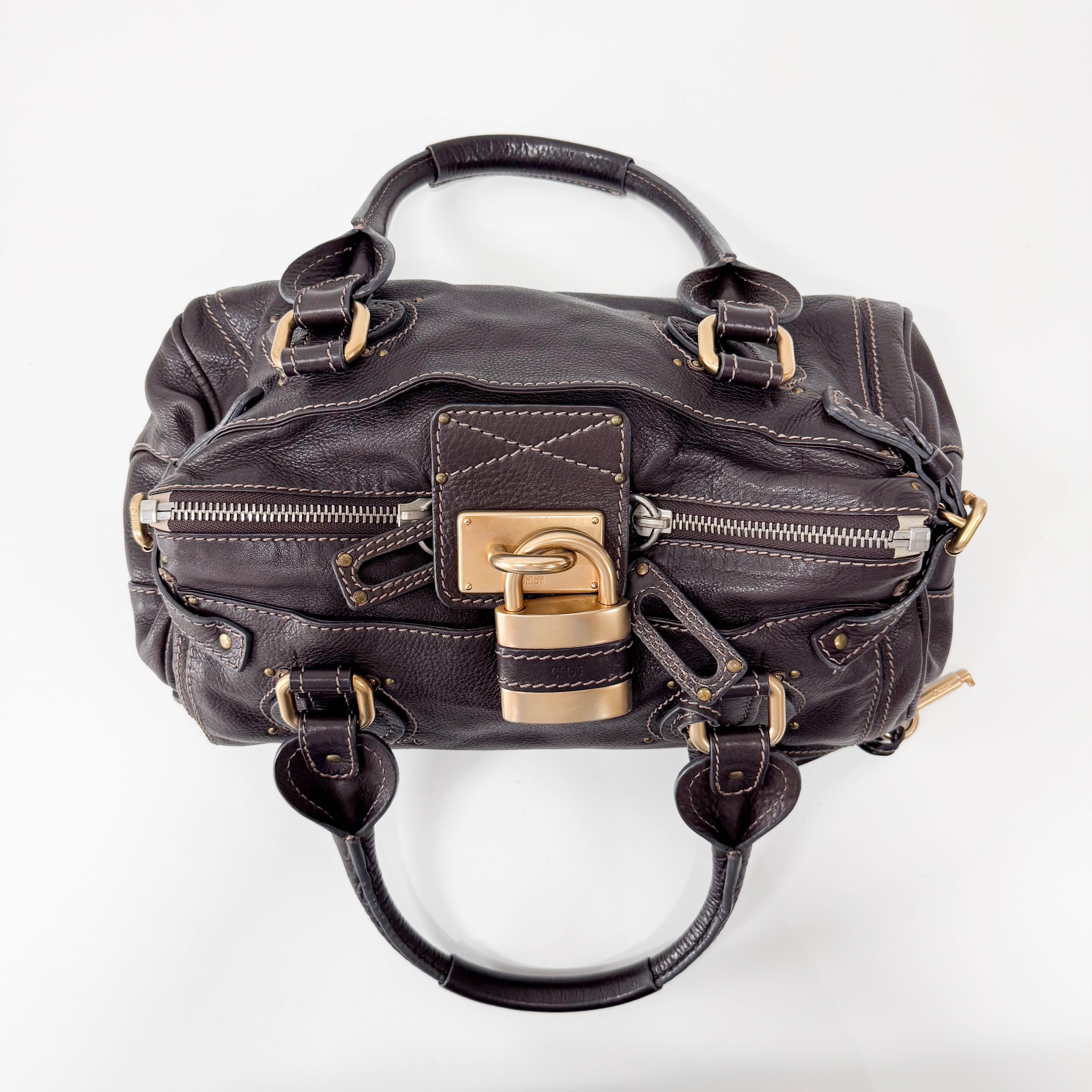Paddington Dark Brown Leather Shoulder Bag