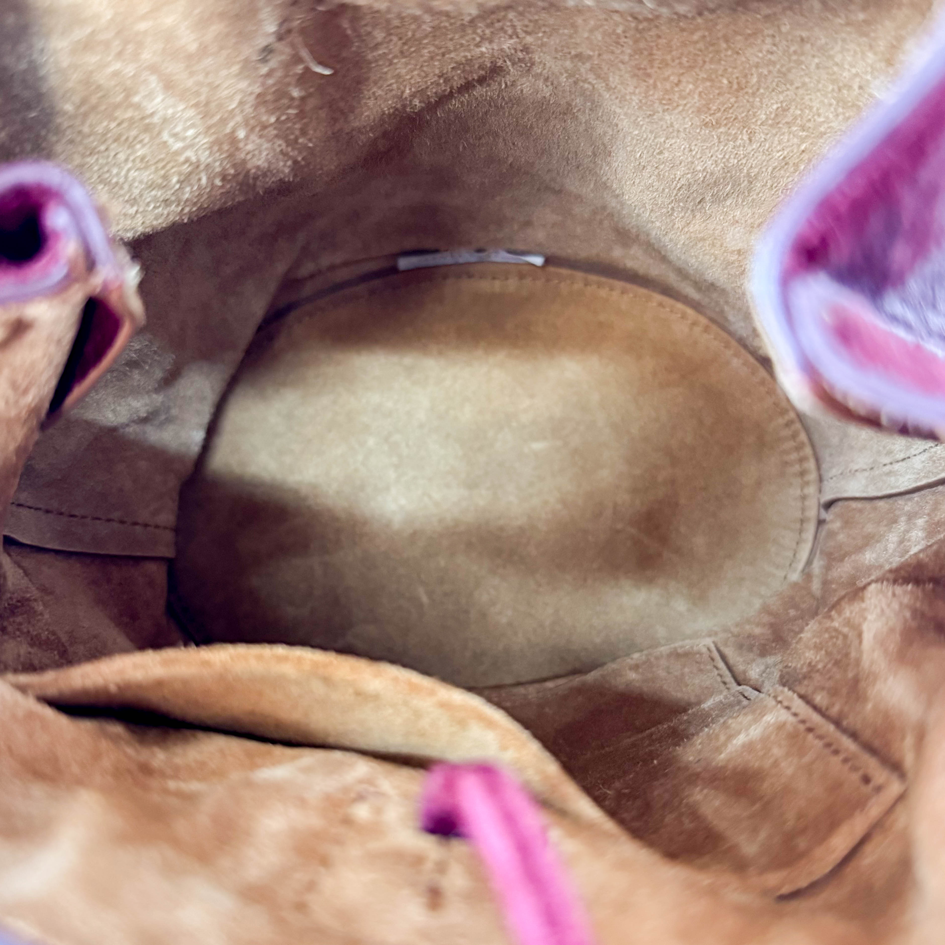 Drop Bucket Bag in Pony Hair with Metal Buckle Bag