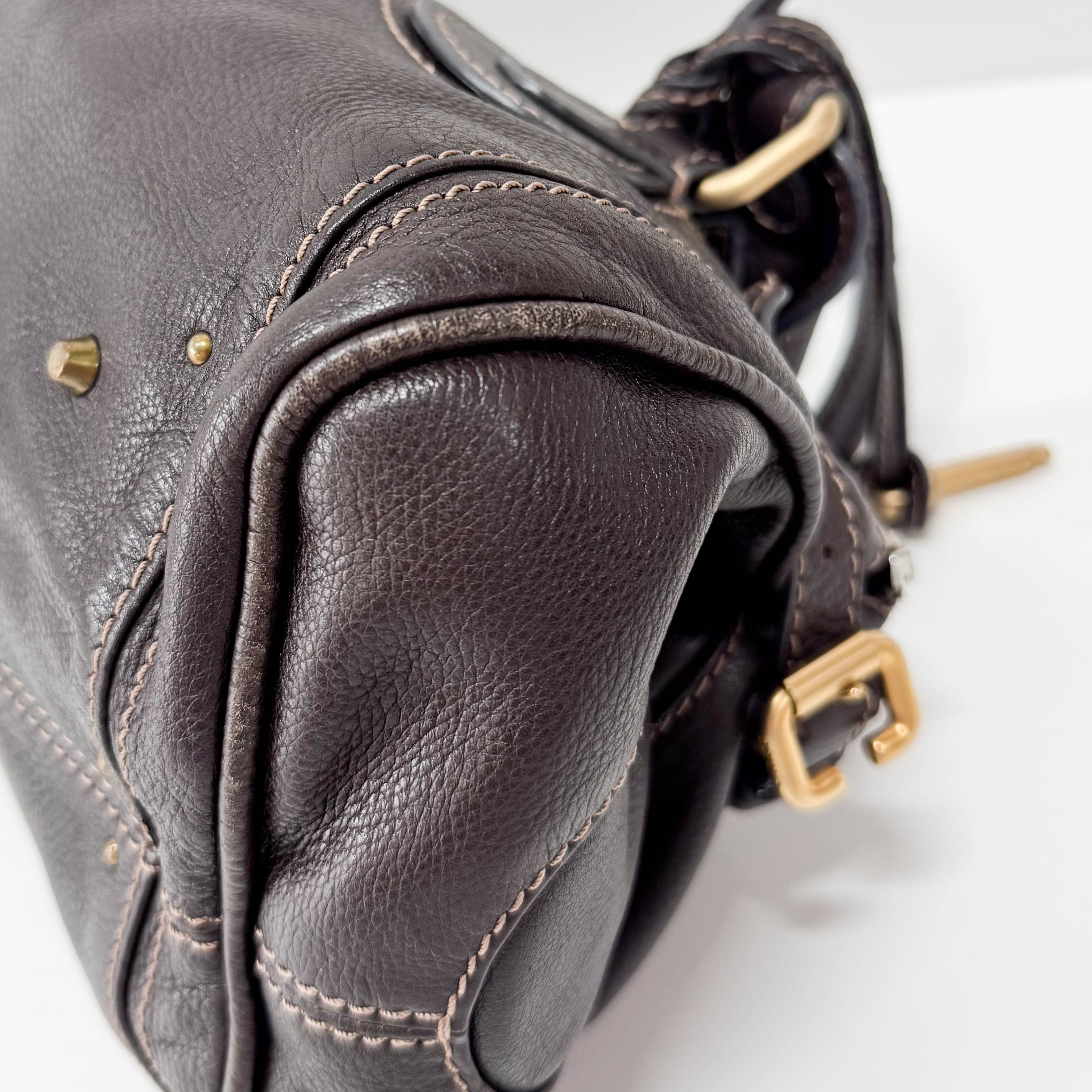 Paddington Dark Brown Leather Shoulder Bag