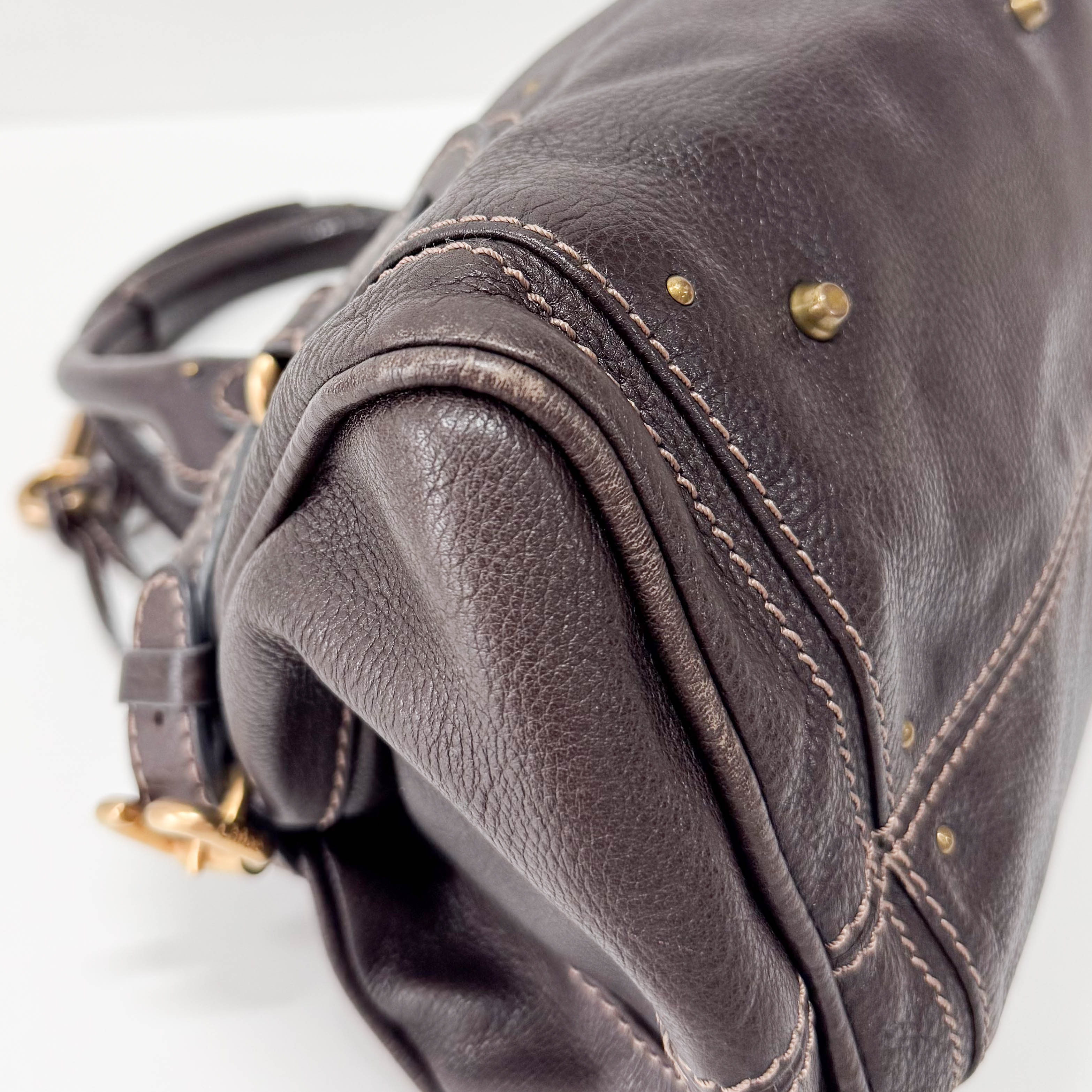 Paddington Dark Brown Leather Shoulder Bag