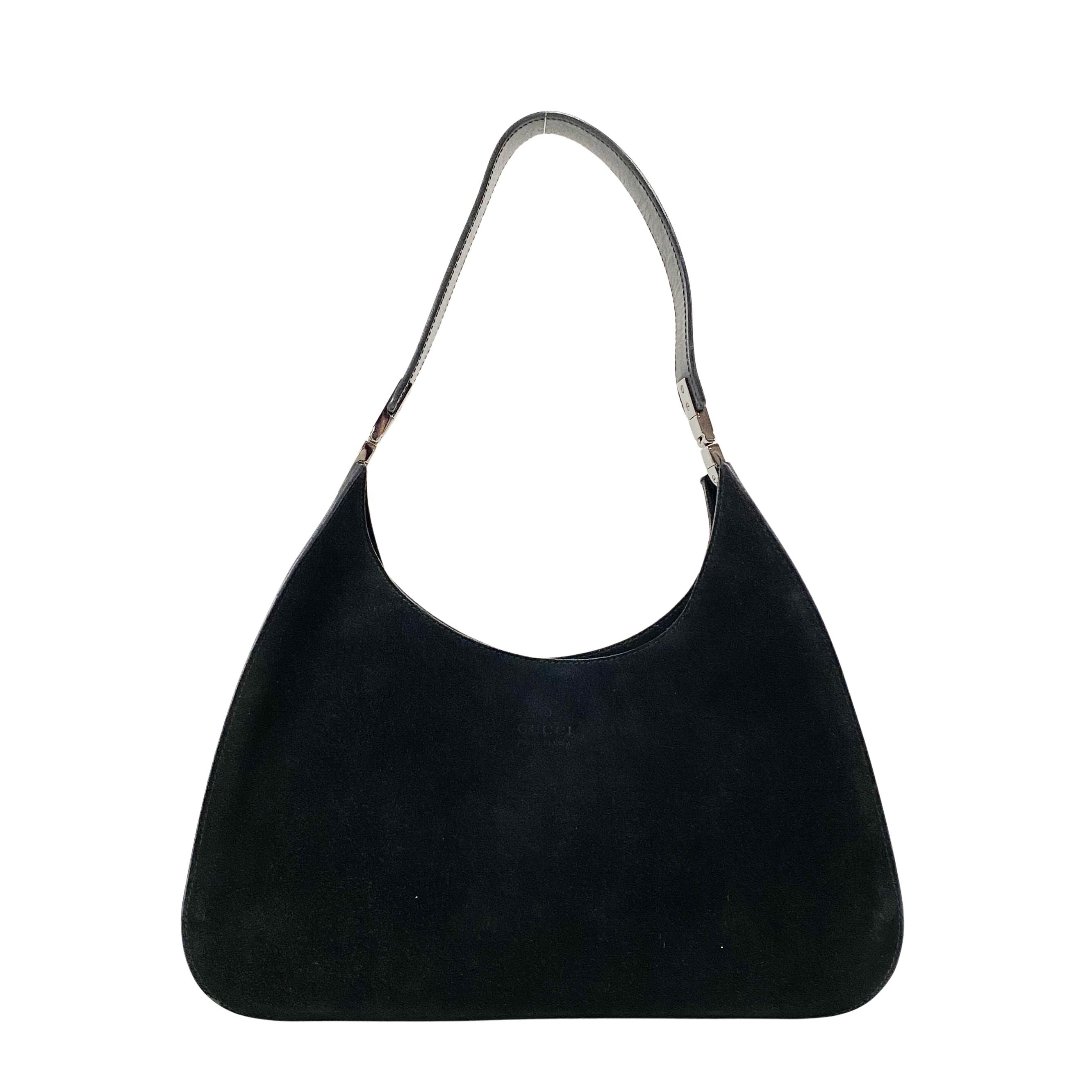 Black Suede Shoulder Bag