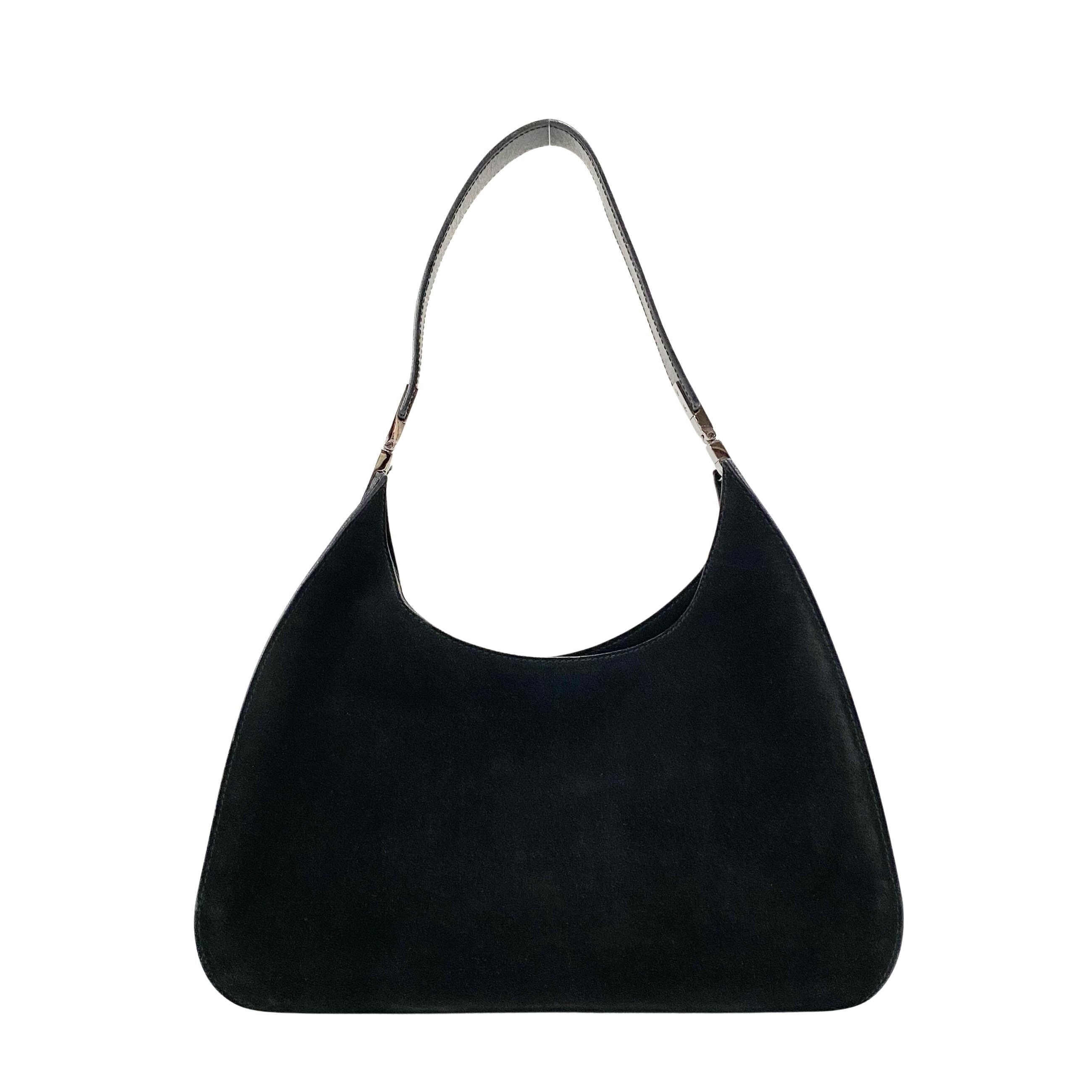 Black Suede Shoulder Bag