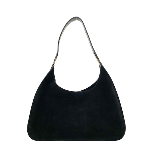 Black Suede Shoulder Bag