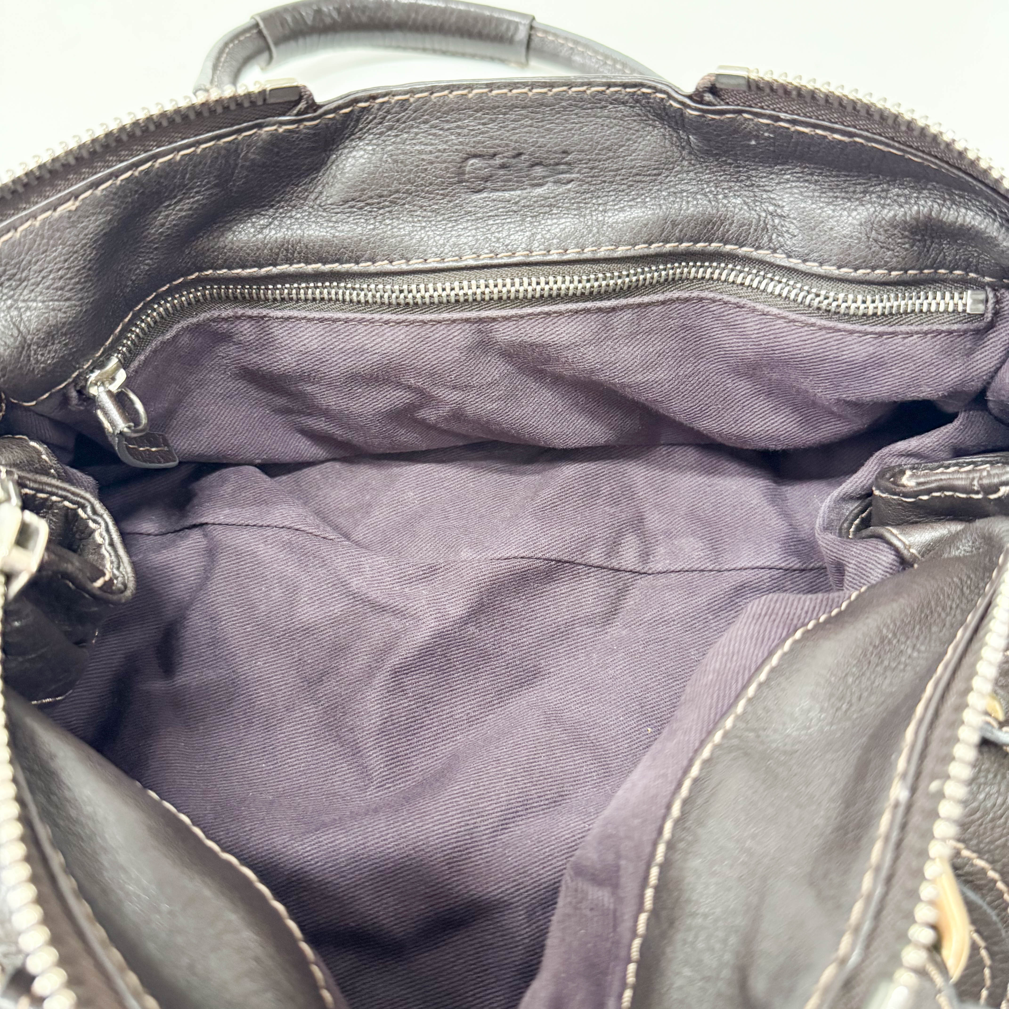 Paddington Dark Brown Leather Shoulder Bag