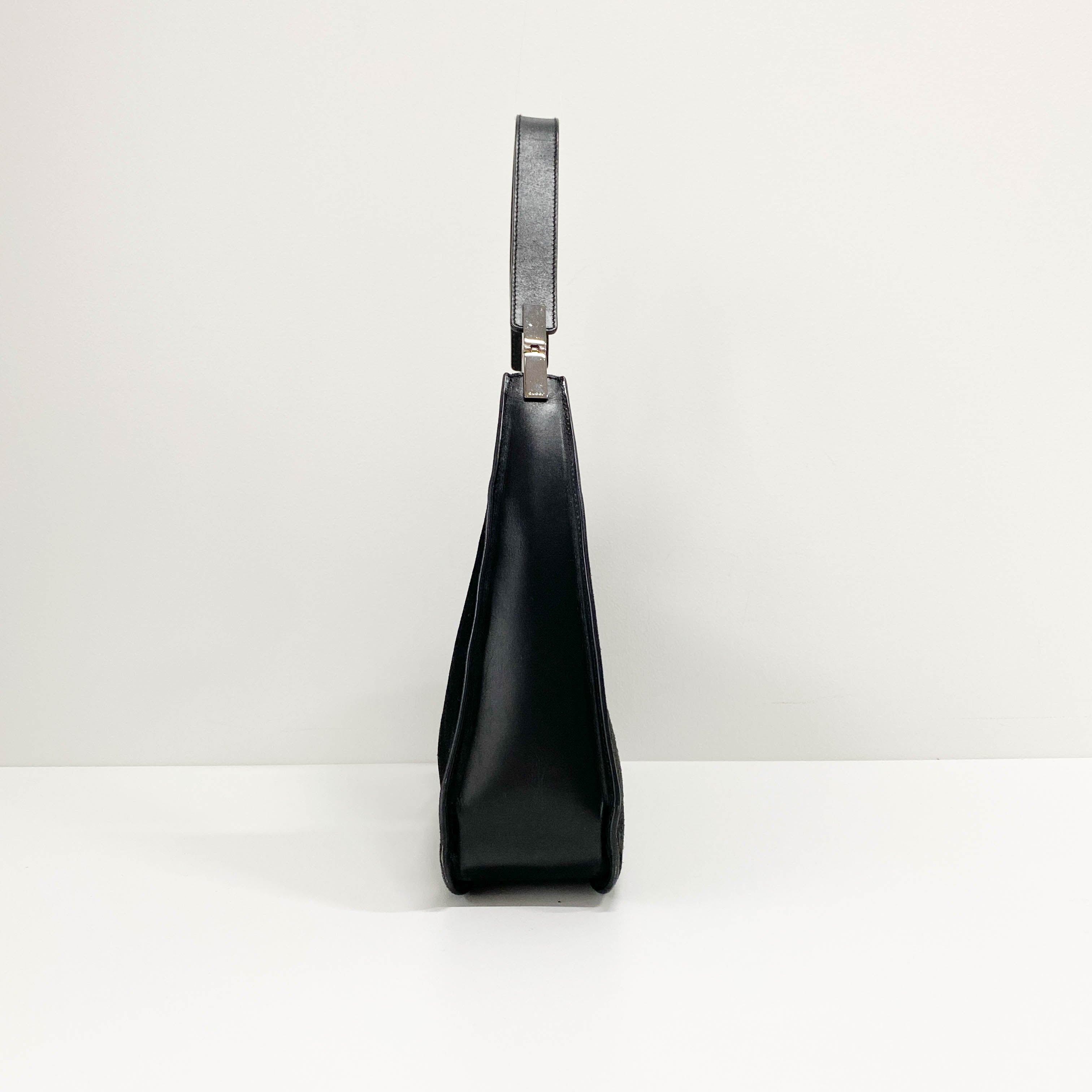 Black Suede Shoulder Bag