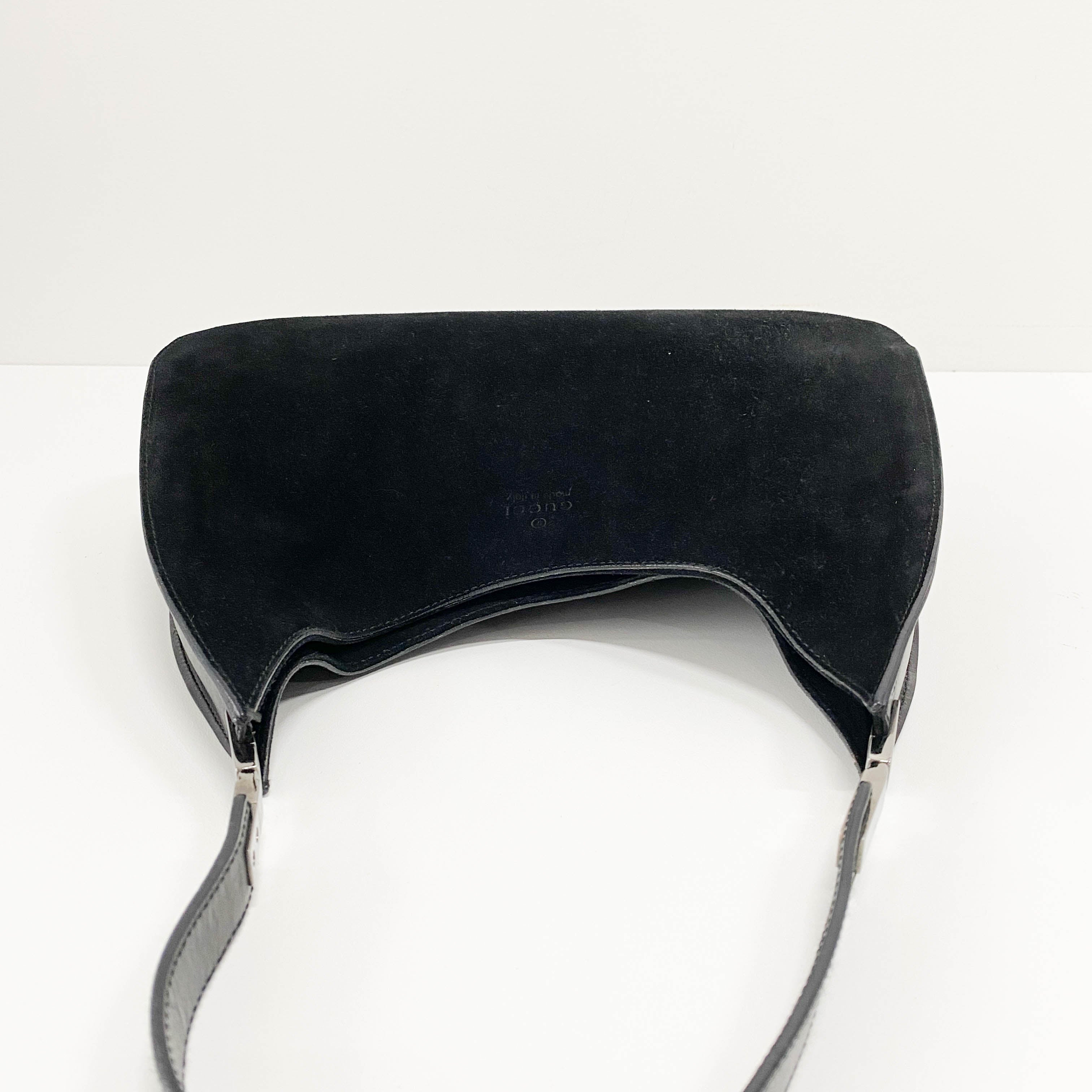 Black Suede Shoulder Bag
