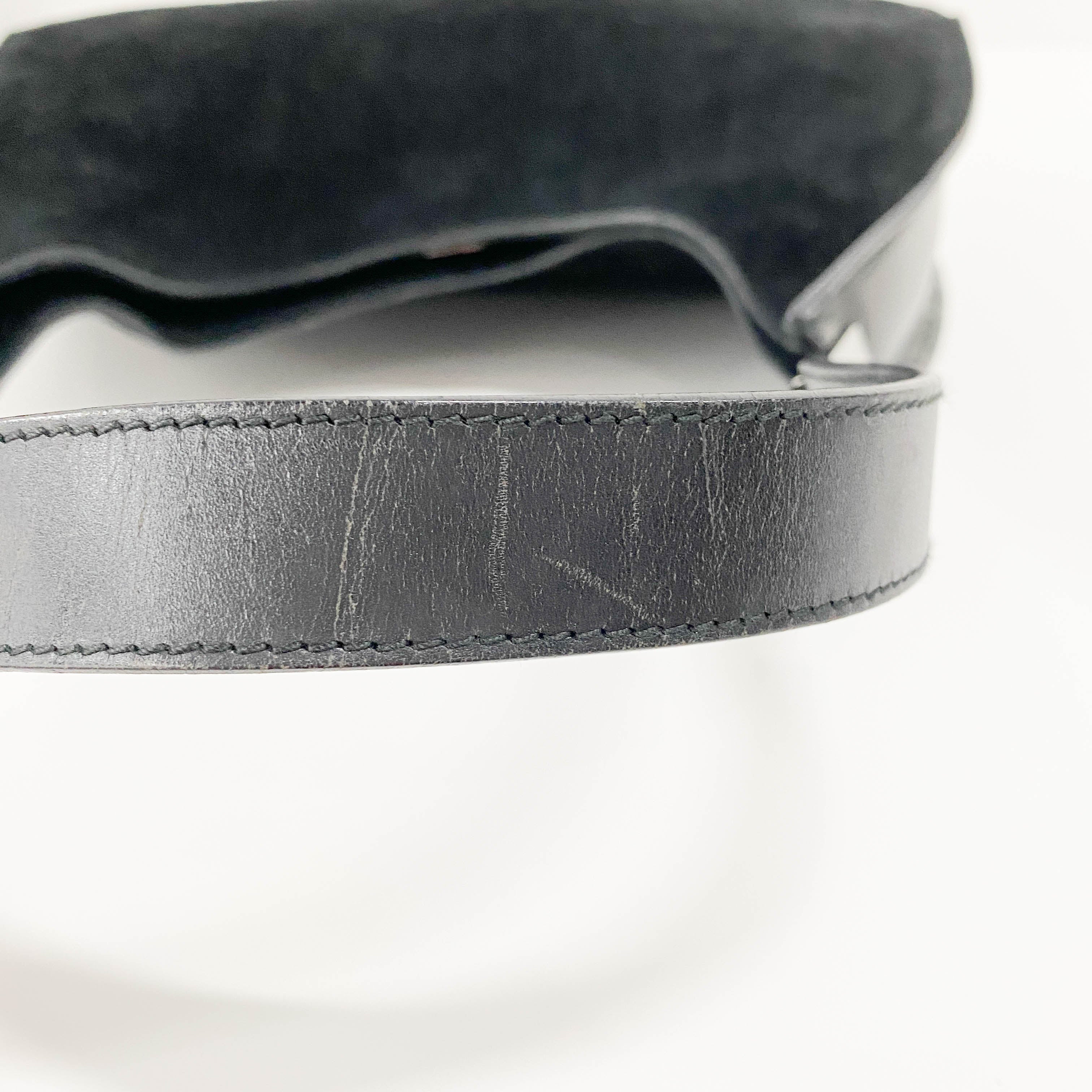 Black Suede Shoulder Bag