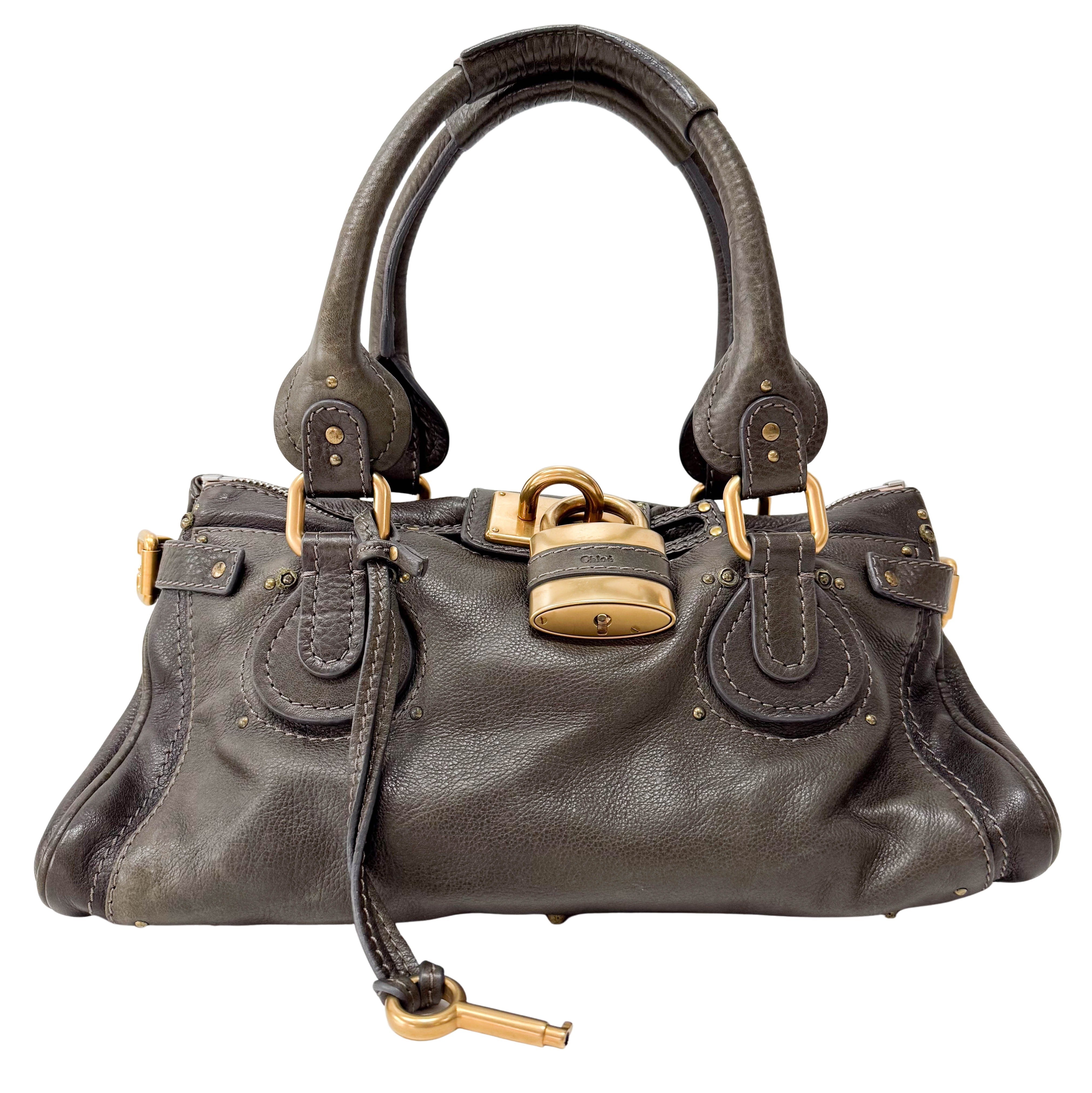 Paddington Khaki Leather Shoulder Bag