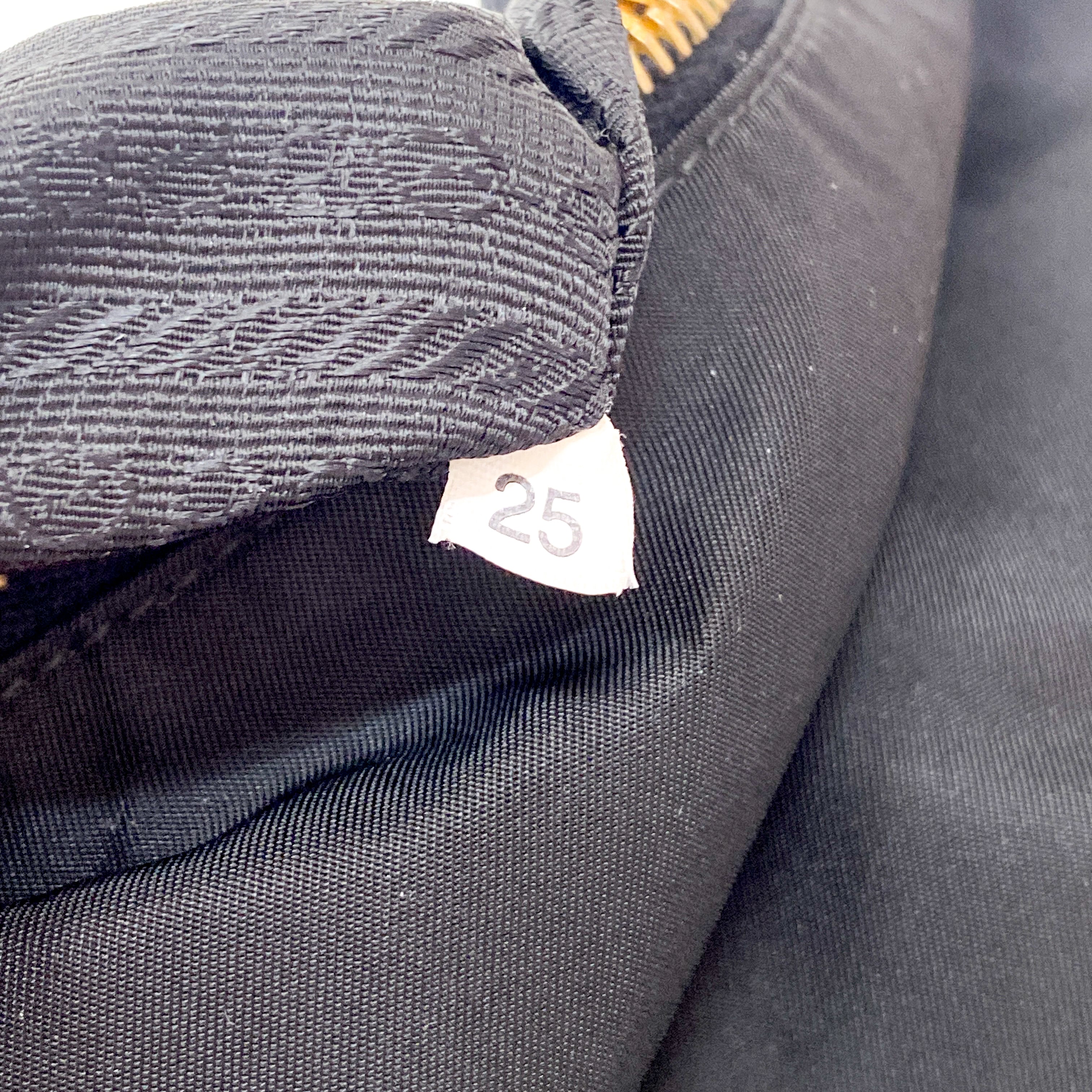 Black Nylon Triangle Plate Shoulder Bag