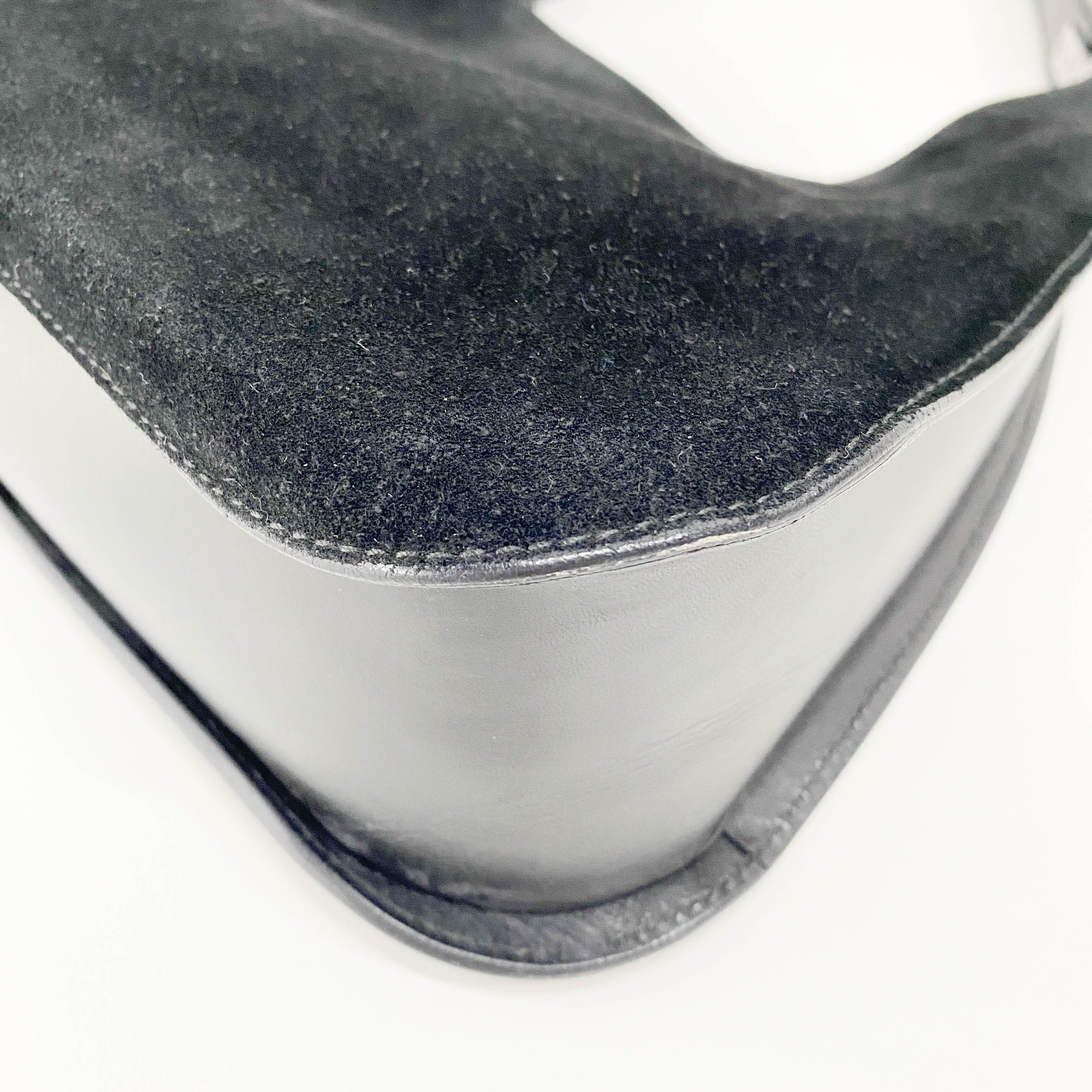 Black Suede Shoulder Bag