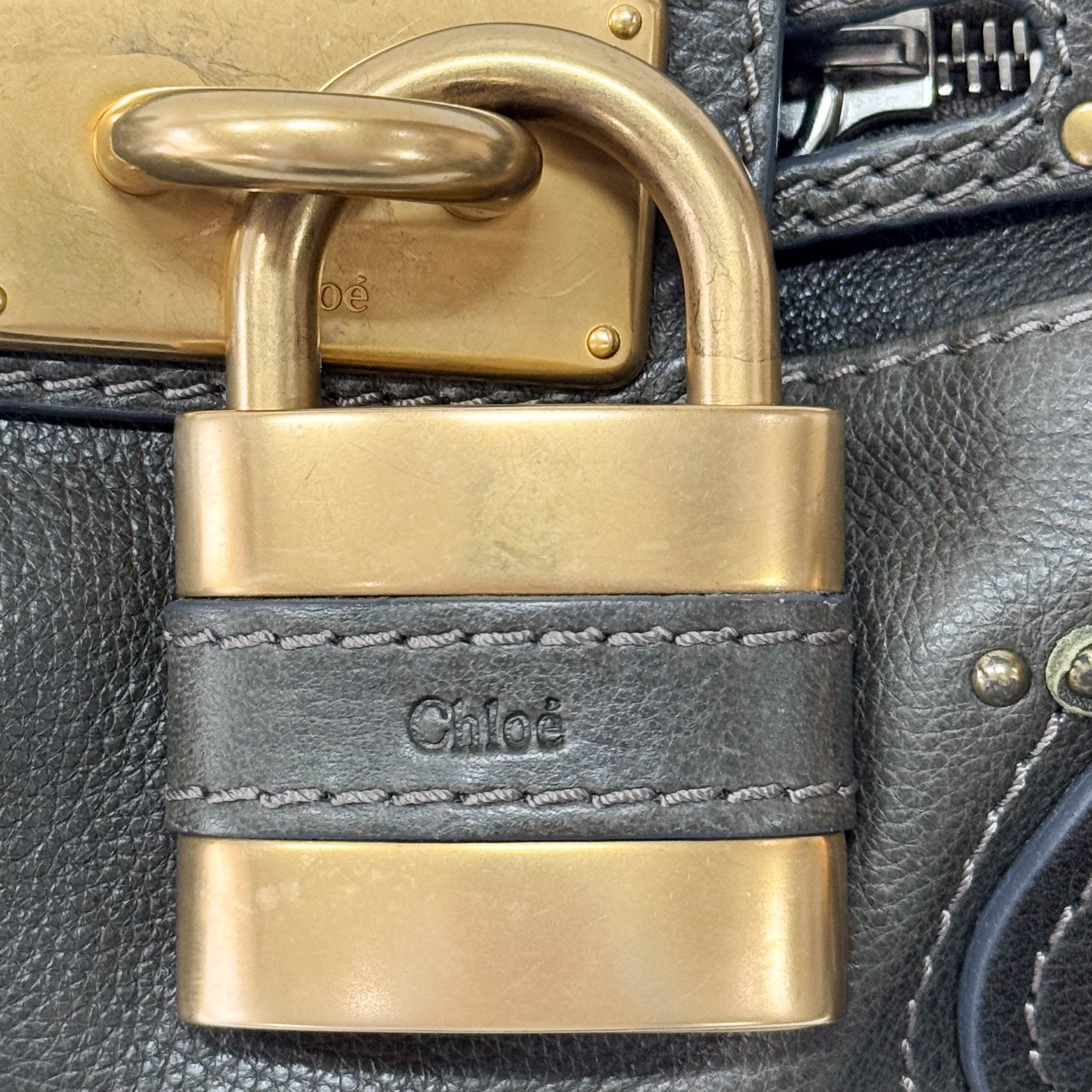 Paddington Khaki Leather Shoulder Bag