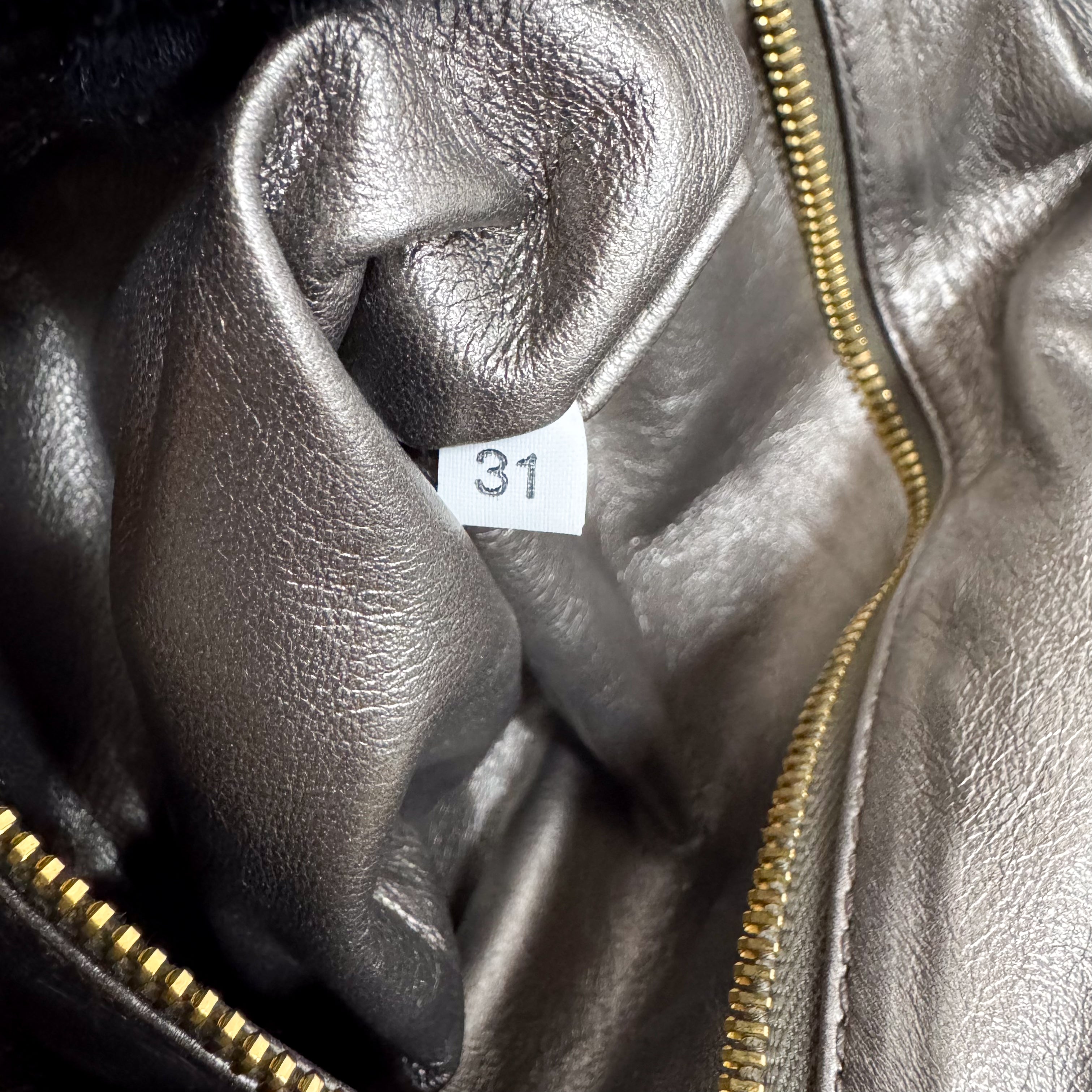 Saffiano Bauletto Grey Lace Leather Unspecified Hand Bag