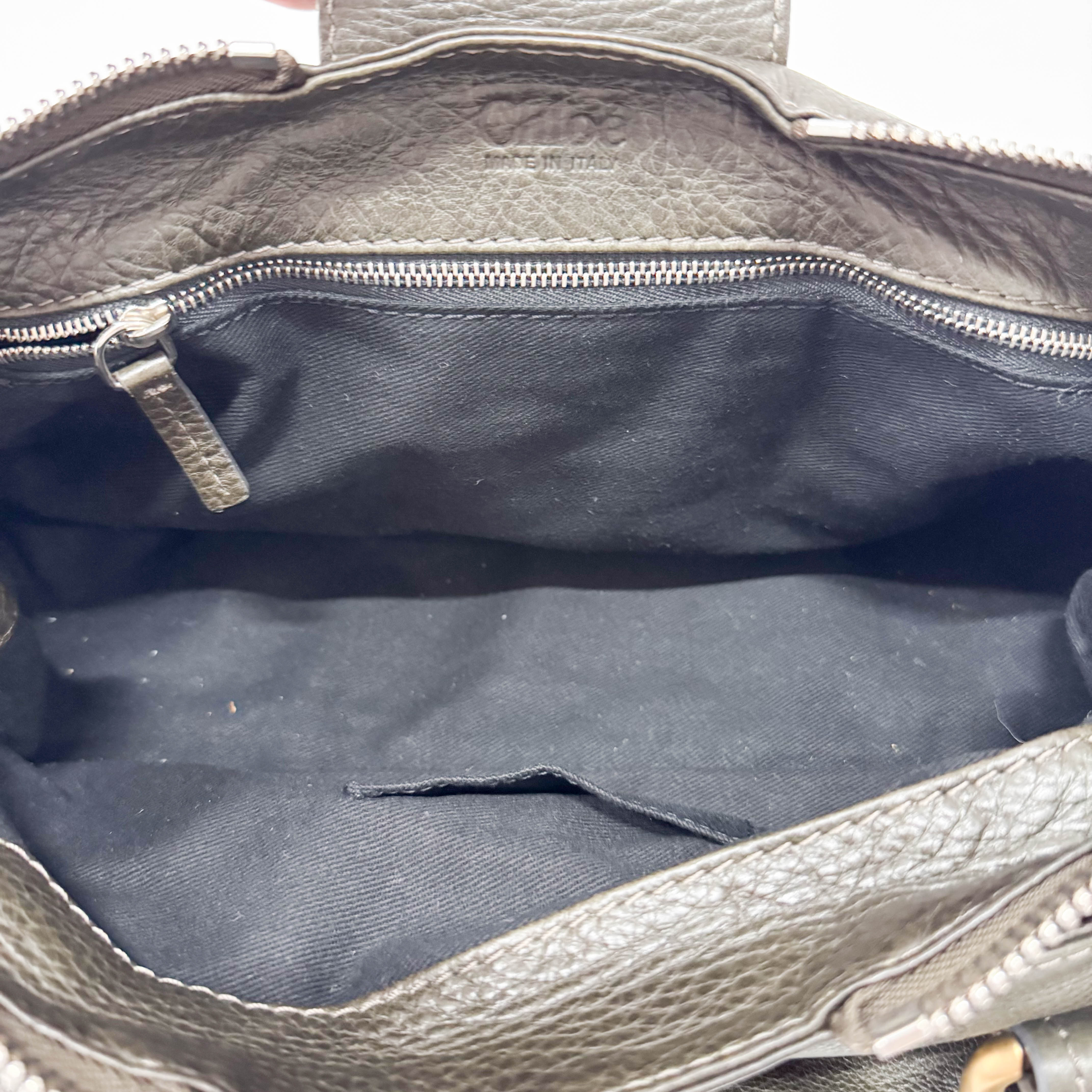 Paddington Khaki Leather Shoulder Bag