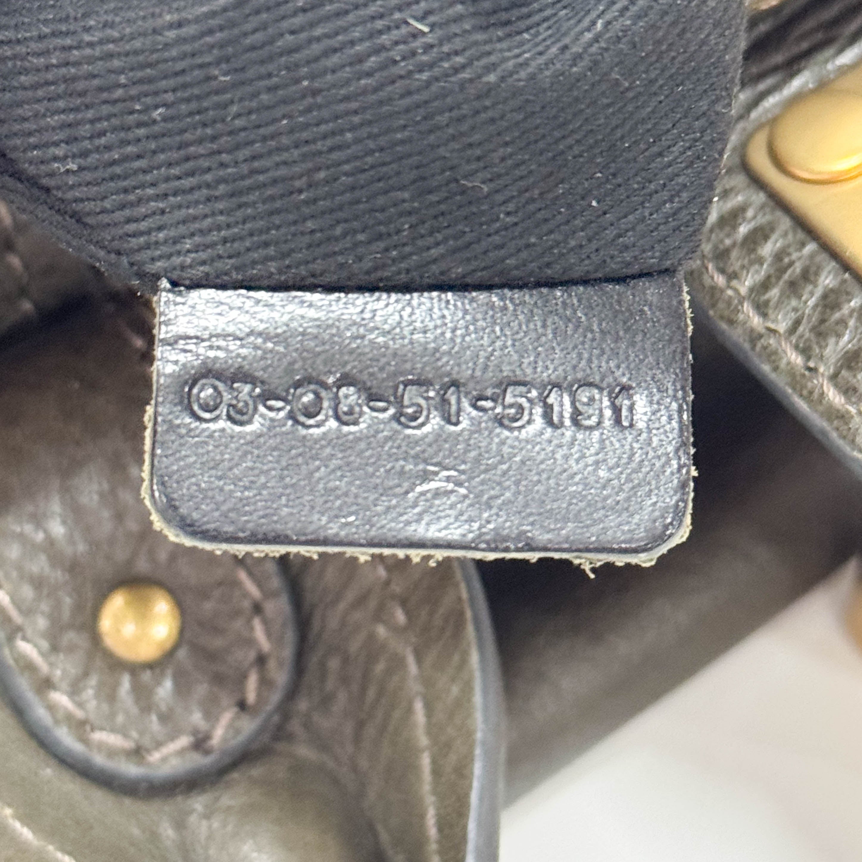 Paddington Khaki Leather Shoulder Bag