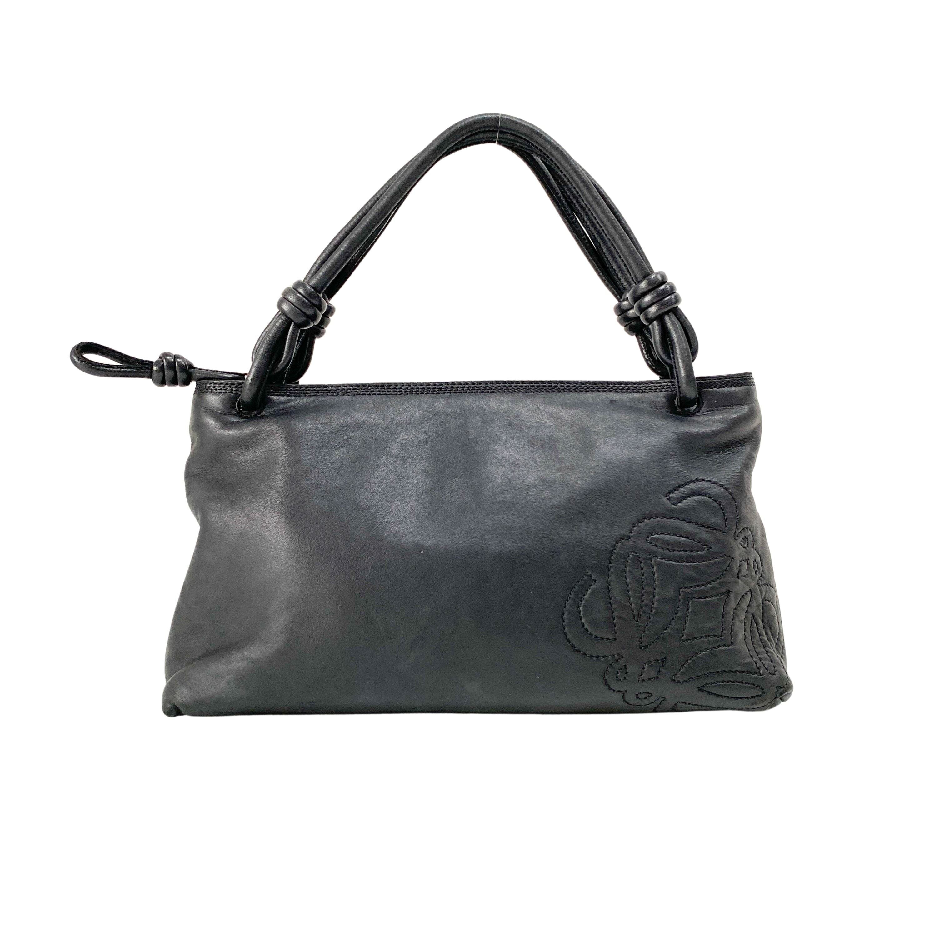 Black Nappa Leather Shoulder Bag