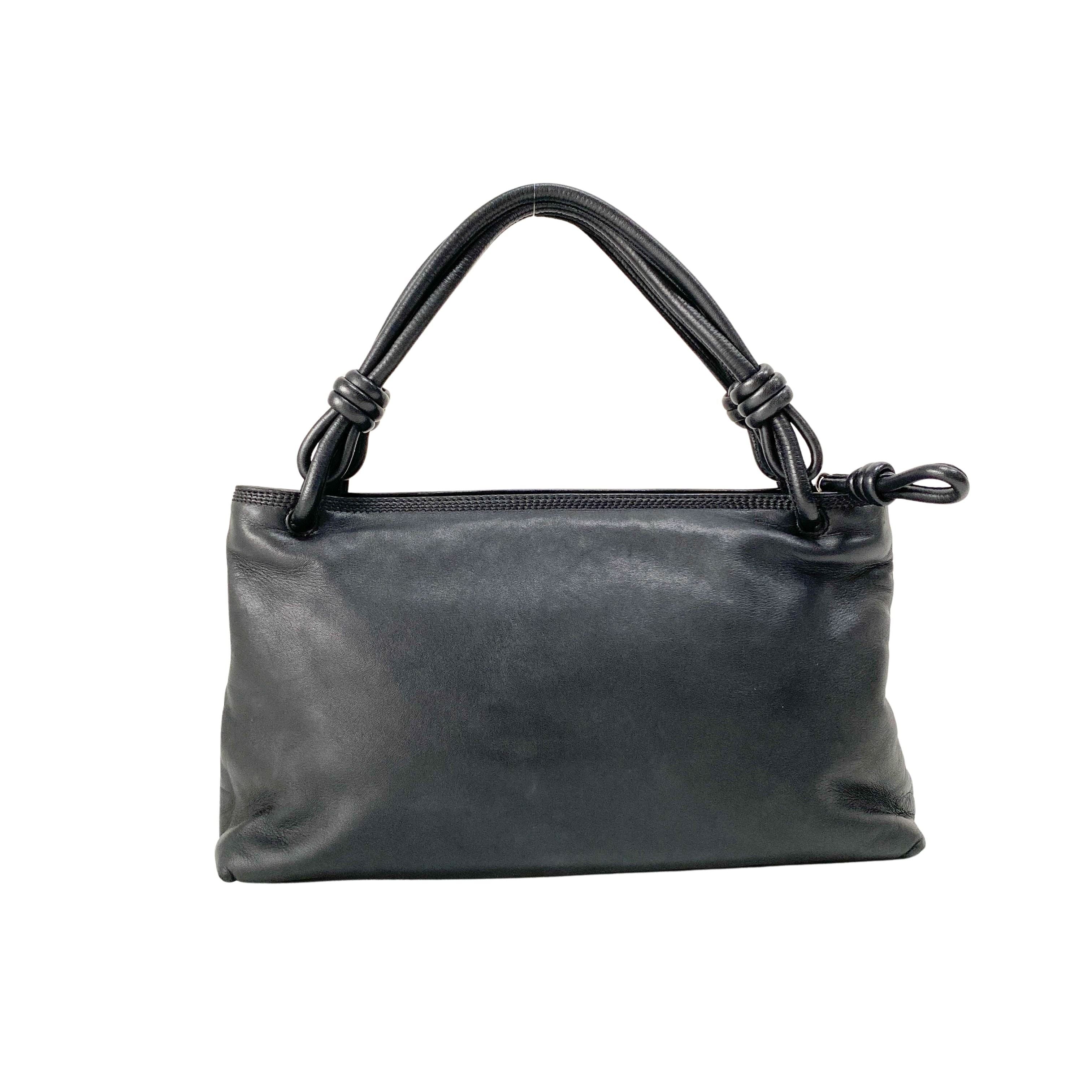 Black Nappa Leather Shoulder Bag