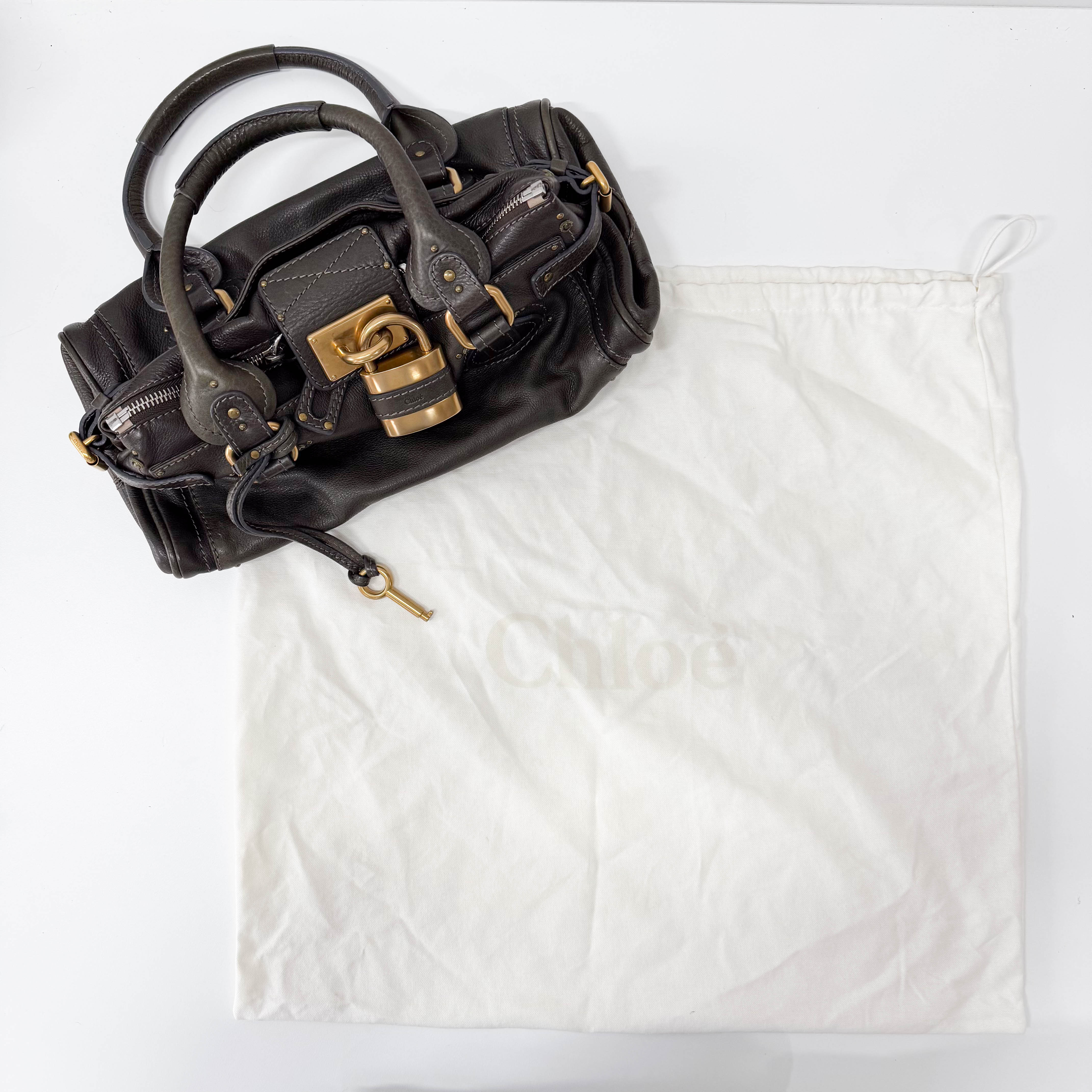 Paddington Khaki Leather Shoulder Bag