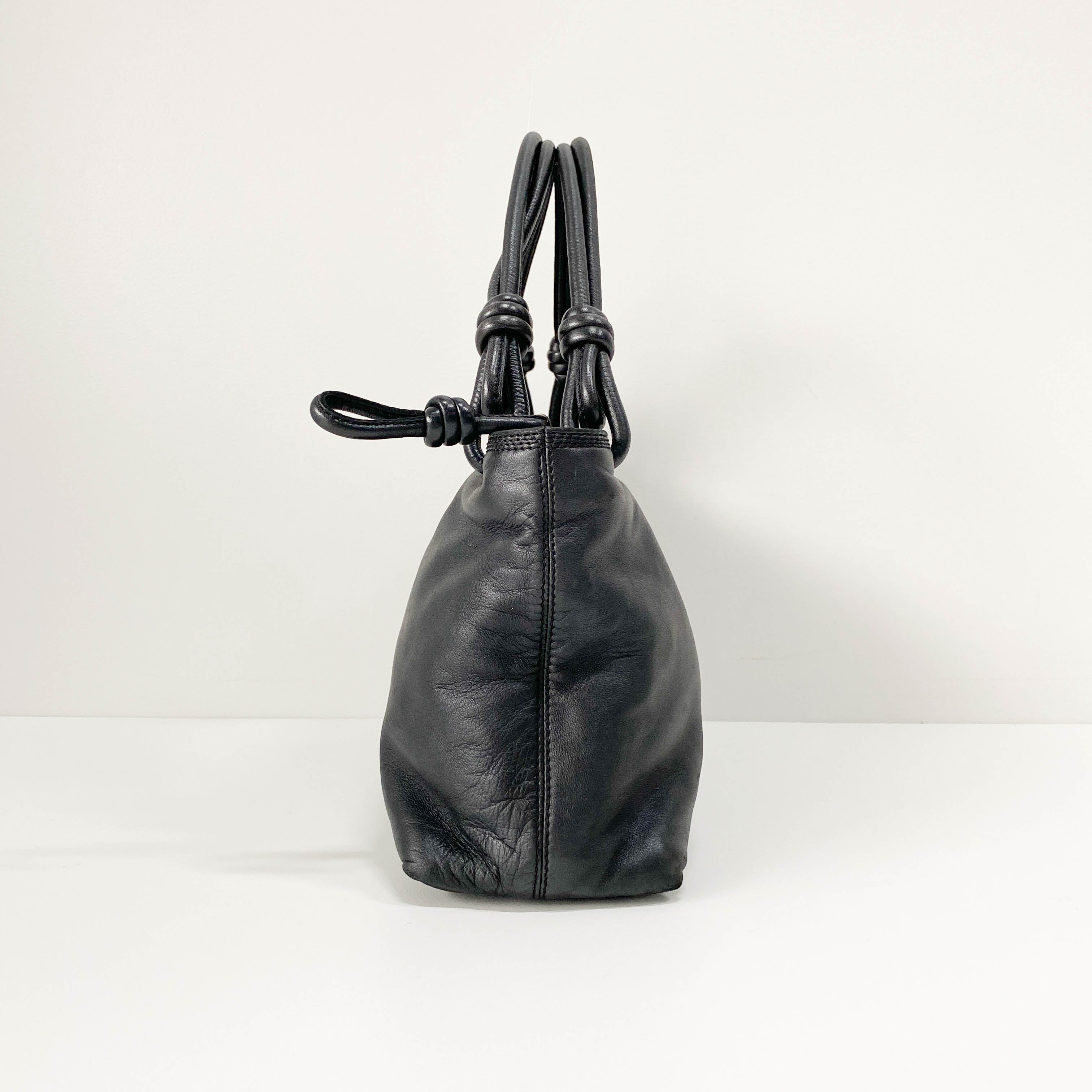 Black Nappa Leather Shoulder Bag