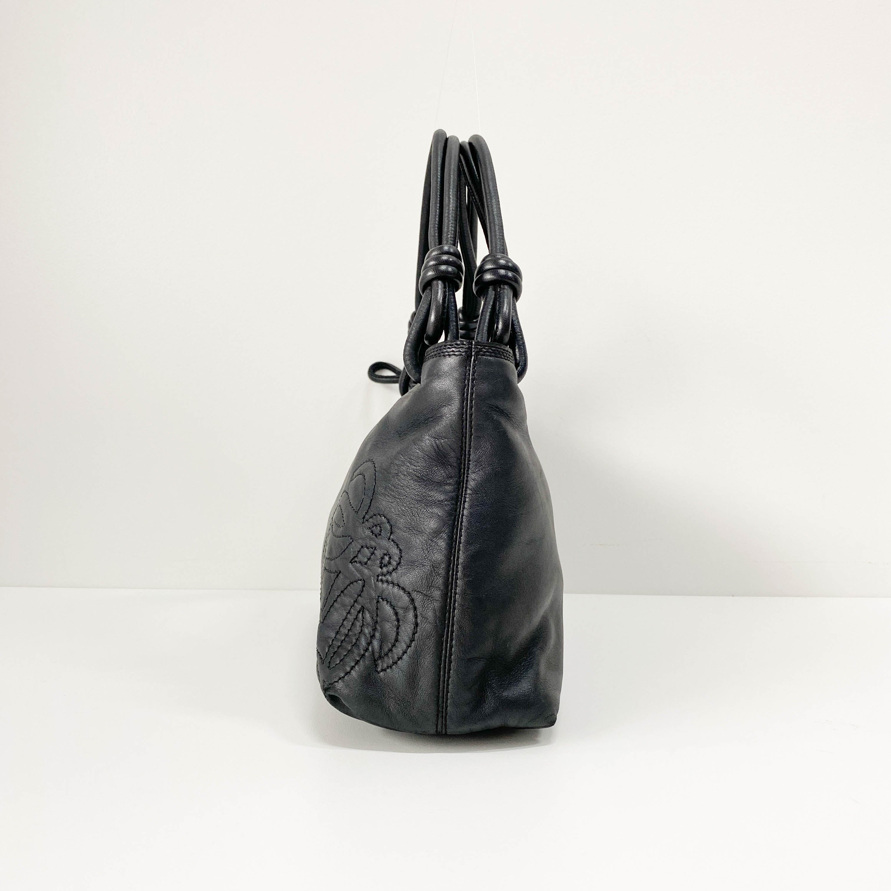 Black Nappa Leather Shoulder Bag