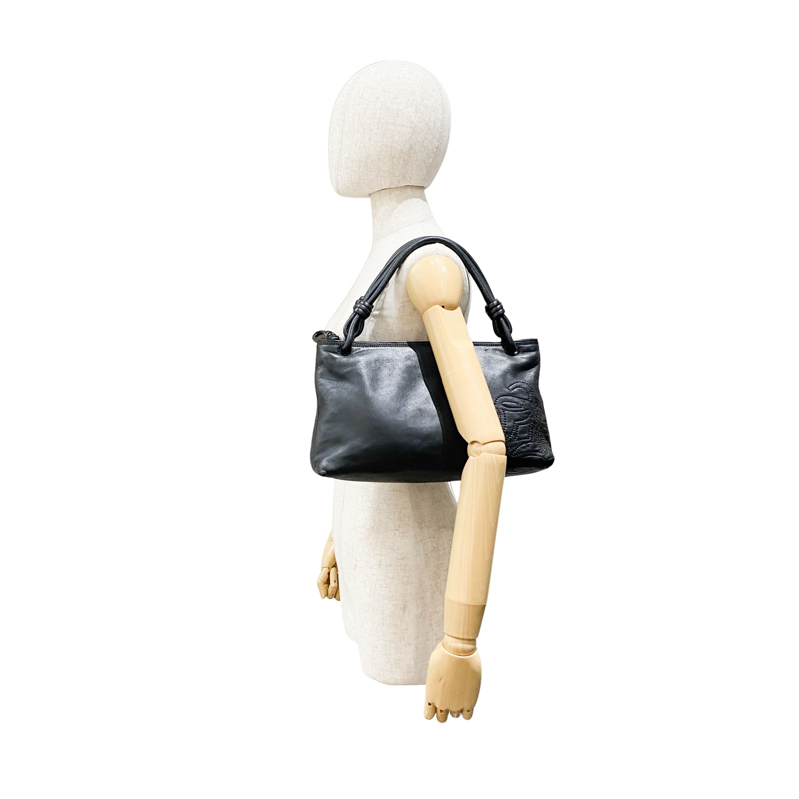 Black Nappa Leather Shoulder Bag