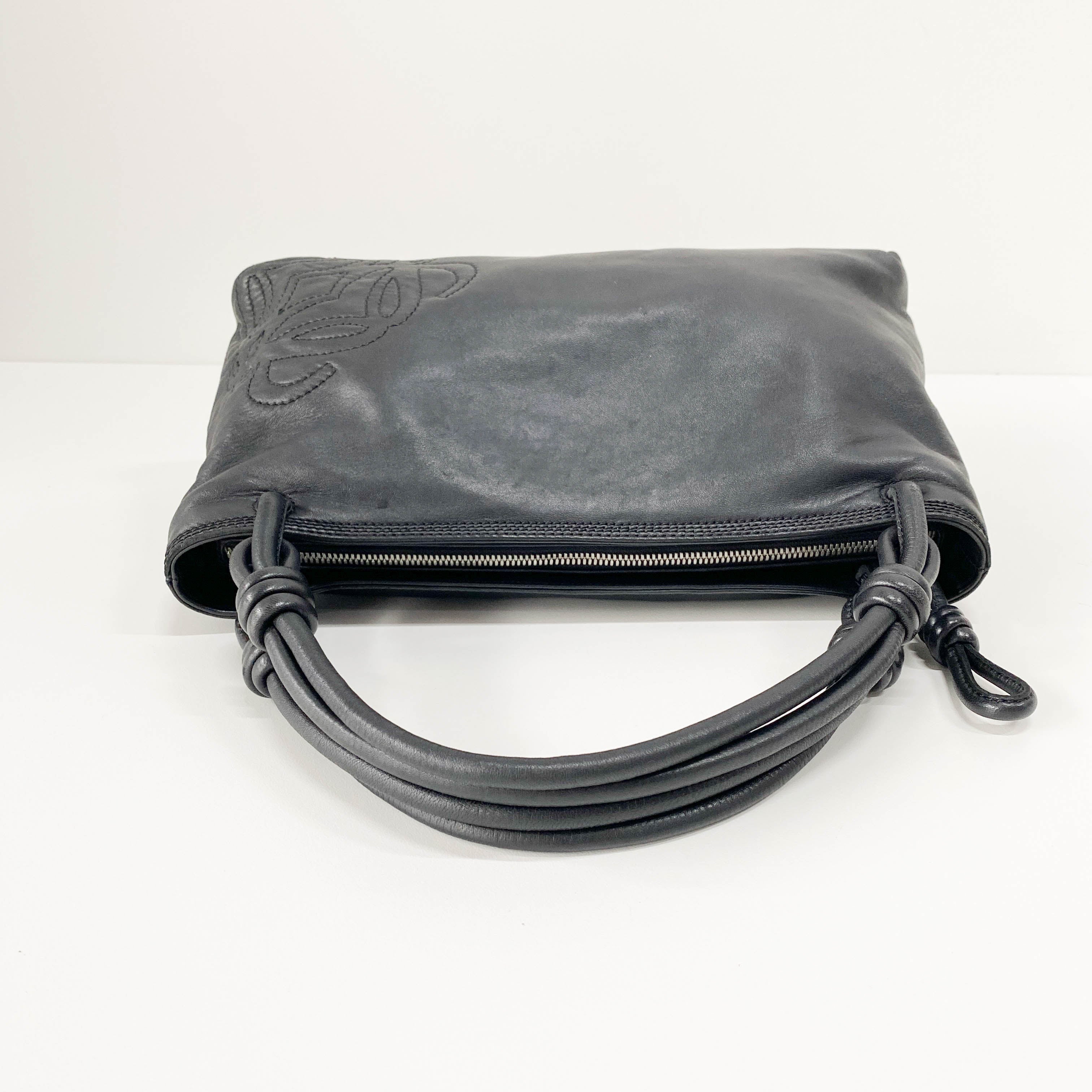 Black Nappa Leather Shoulder Bag