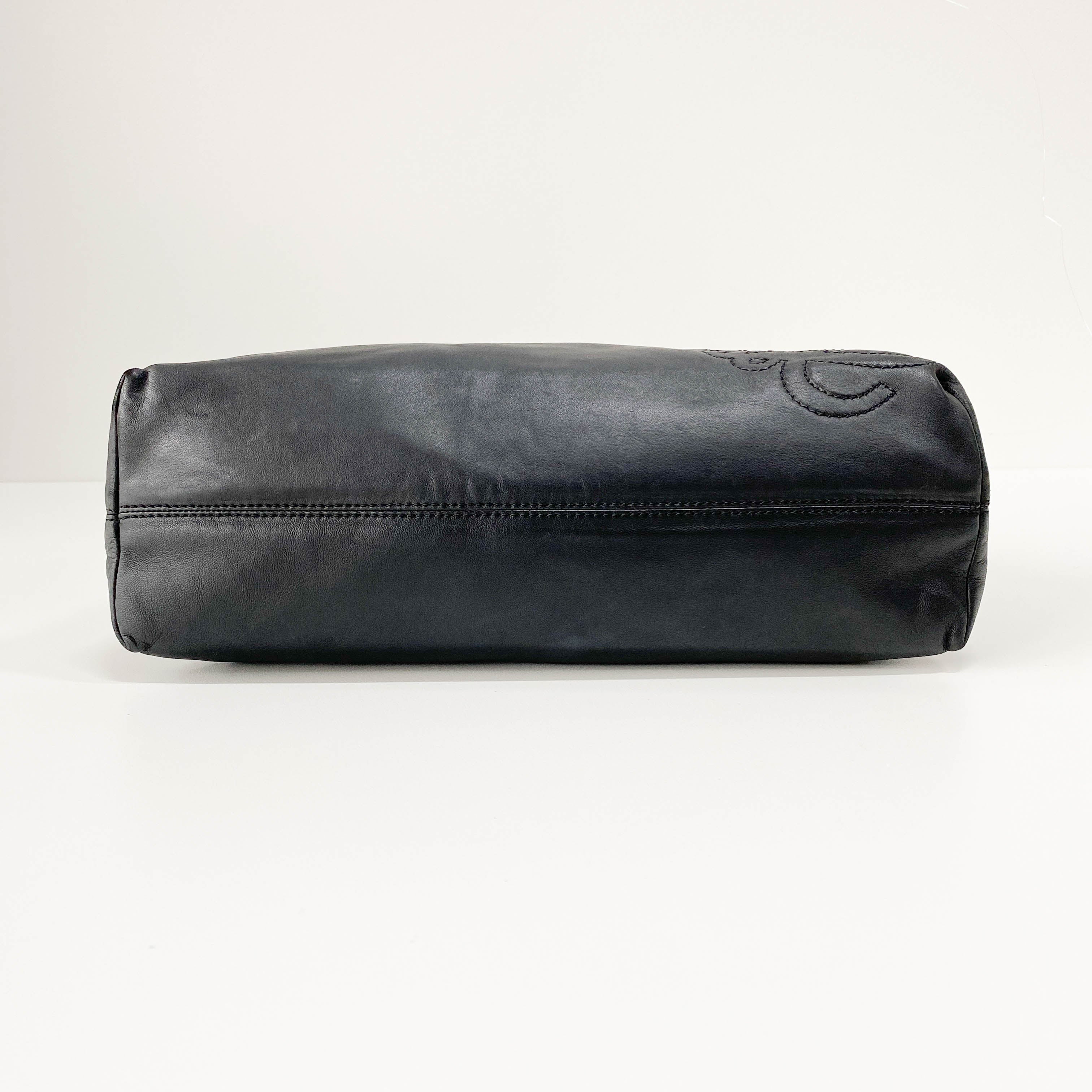 Black Nappa Leather Shoulder Bag