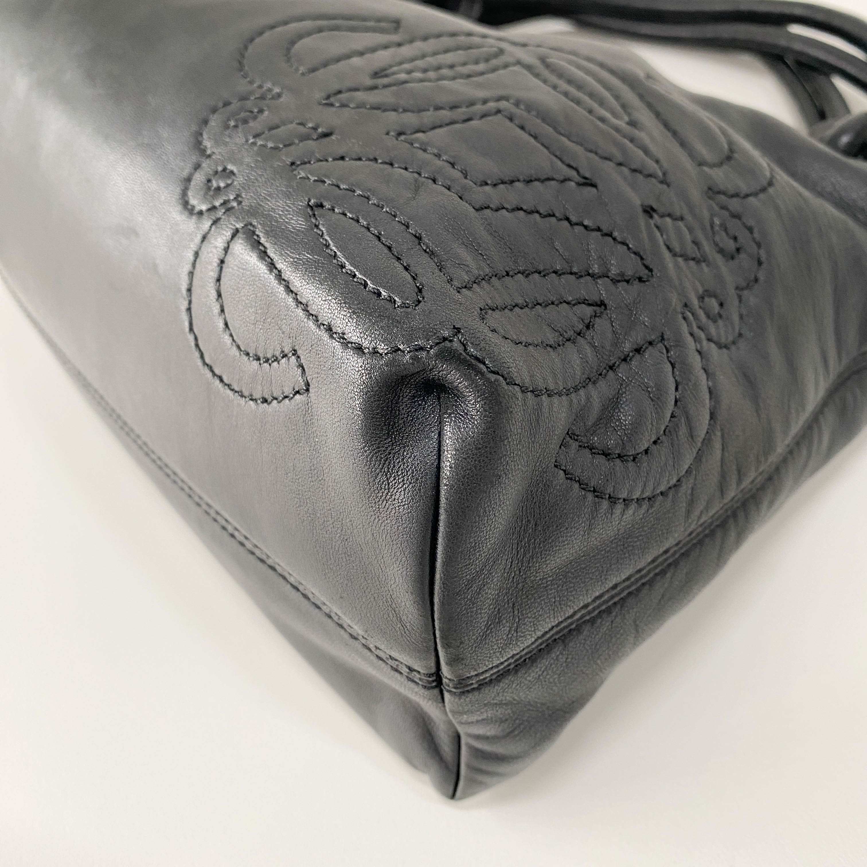 Black Nappa Leather Shoulder Bag