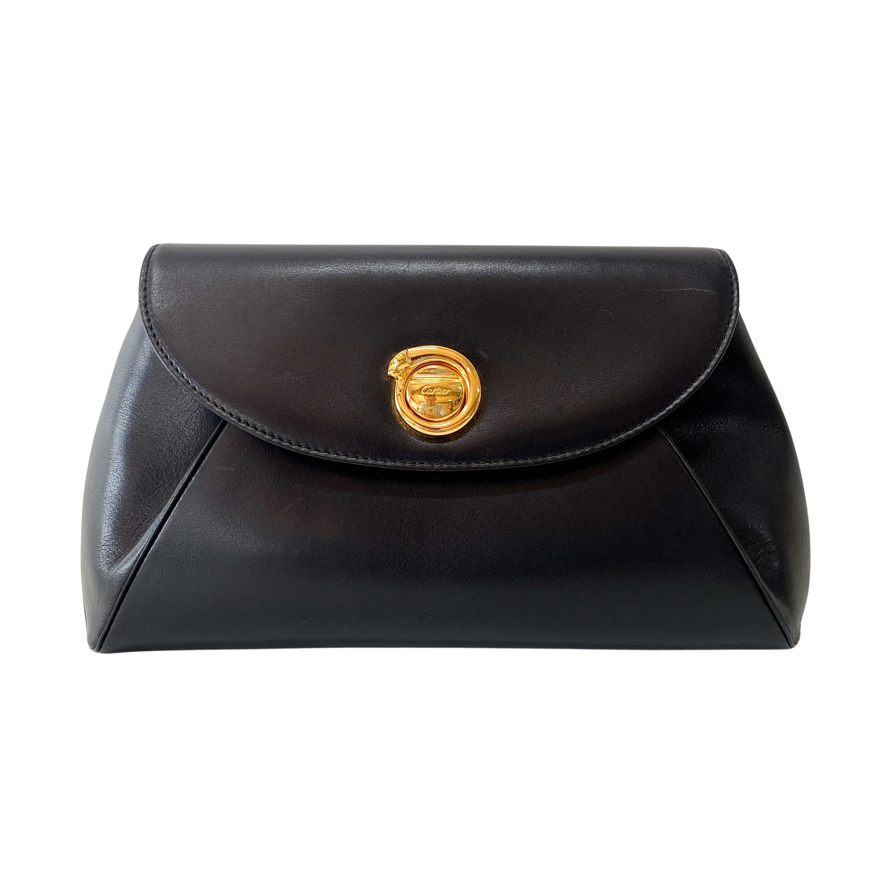 Black Panthere Clutch with Emerald Lining