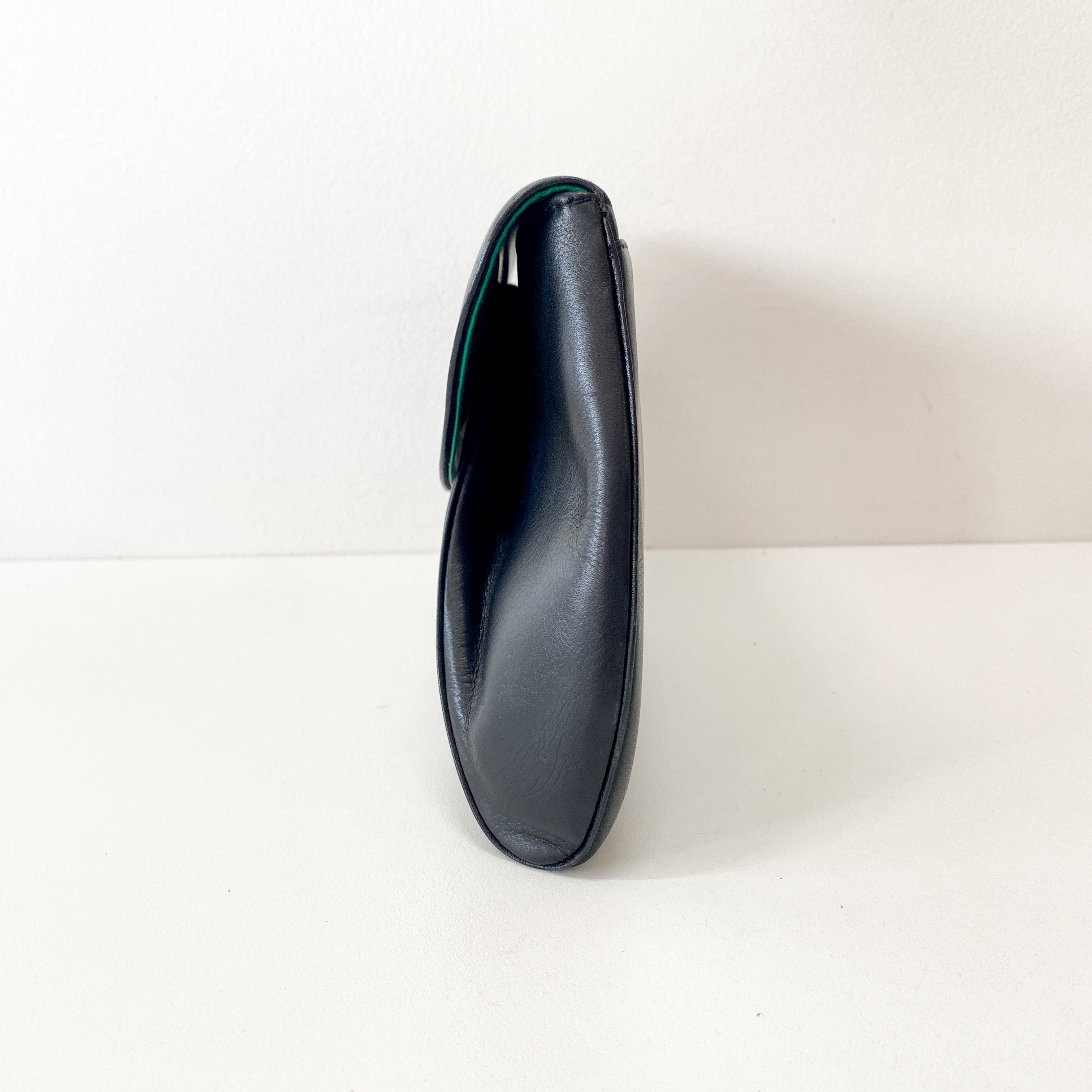 Black Panthere Clutch with Emerald Lining