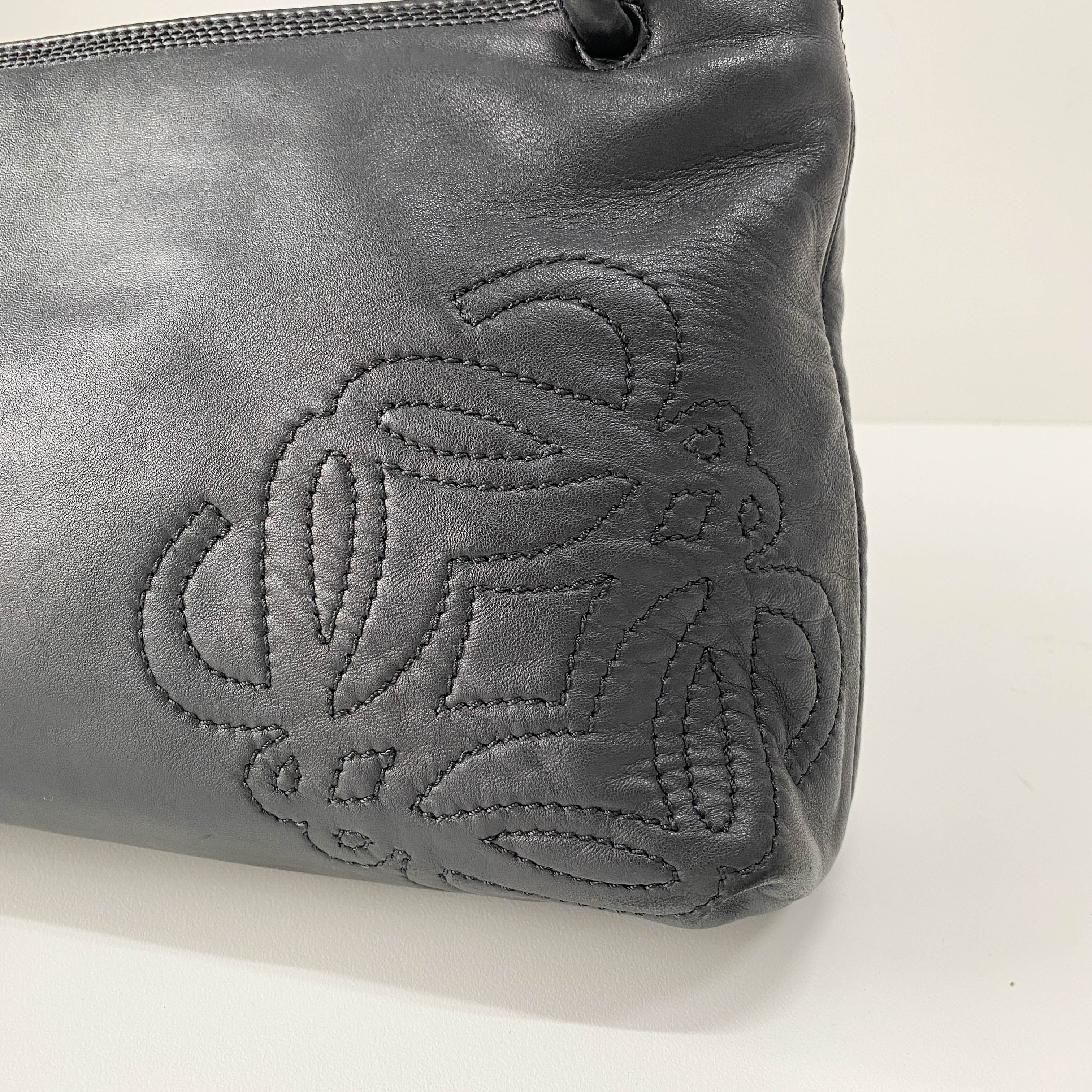 Black Nappa Leather Shoulder Bag