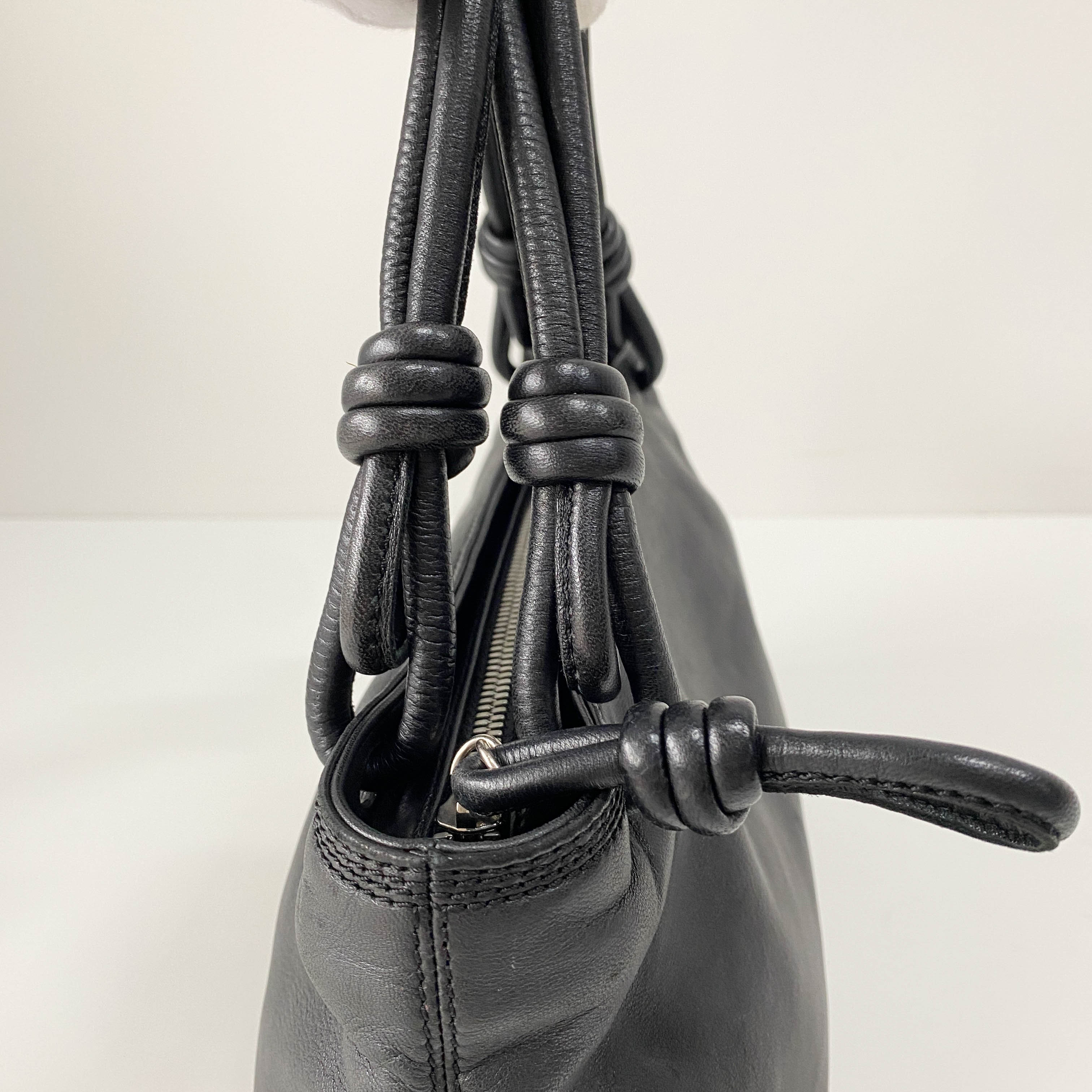 Black Nappa Leather Shoulder Bag