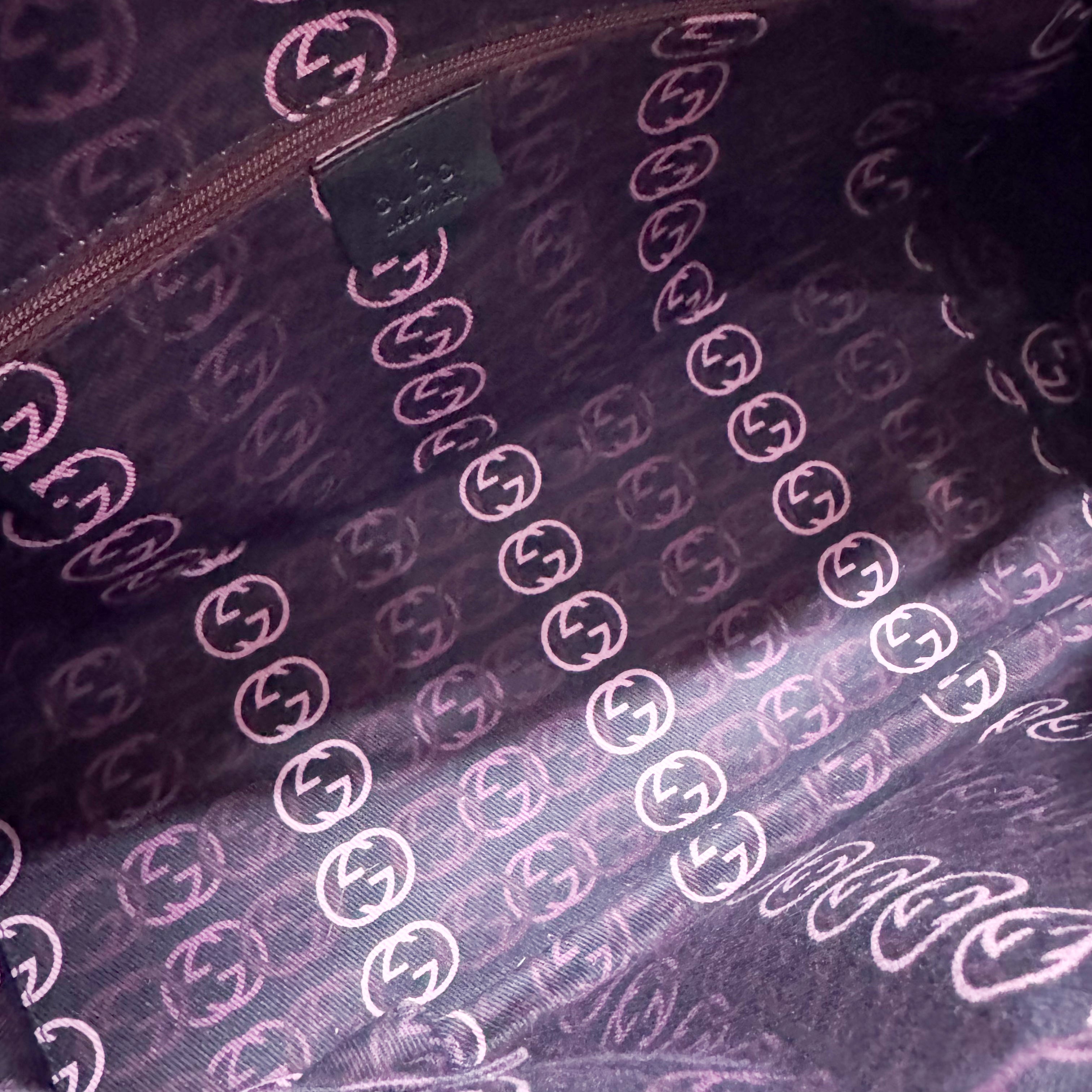 Black Croc Embossed Leather Shoulder Bag