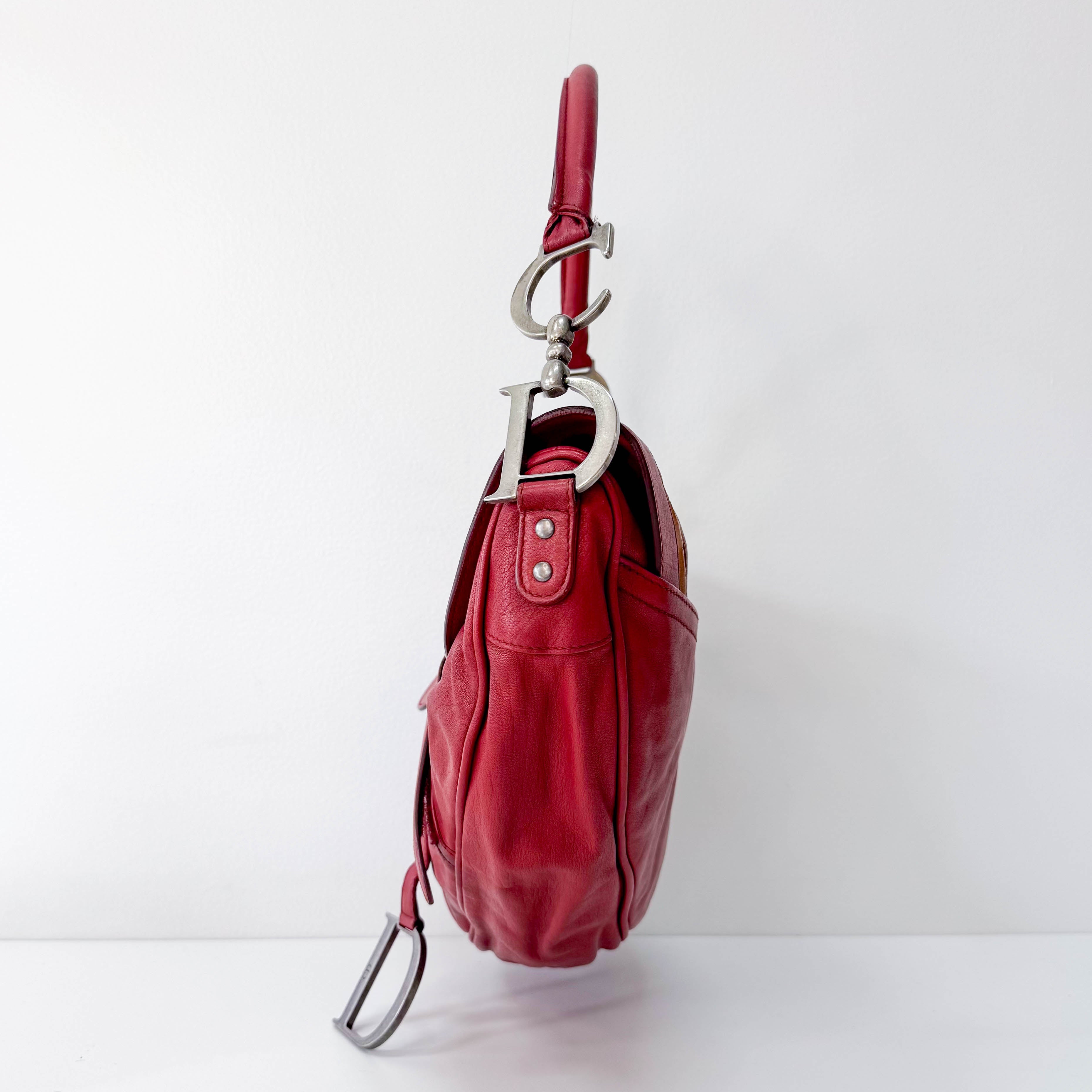 Gaucho Saddle Red Leather Bag