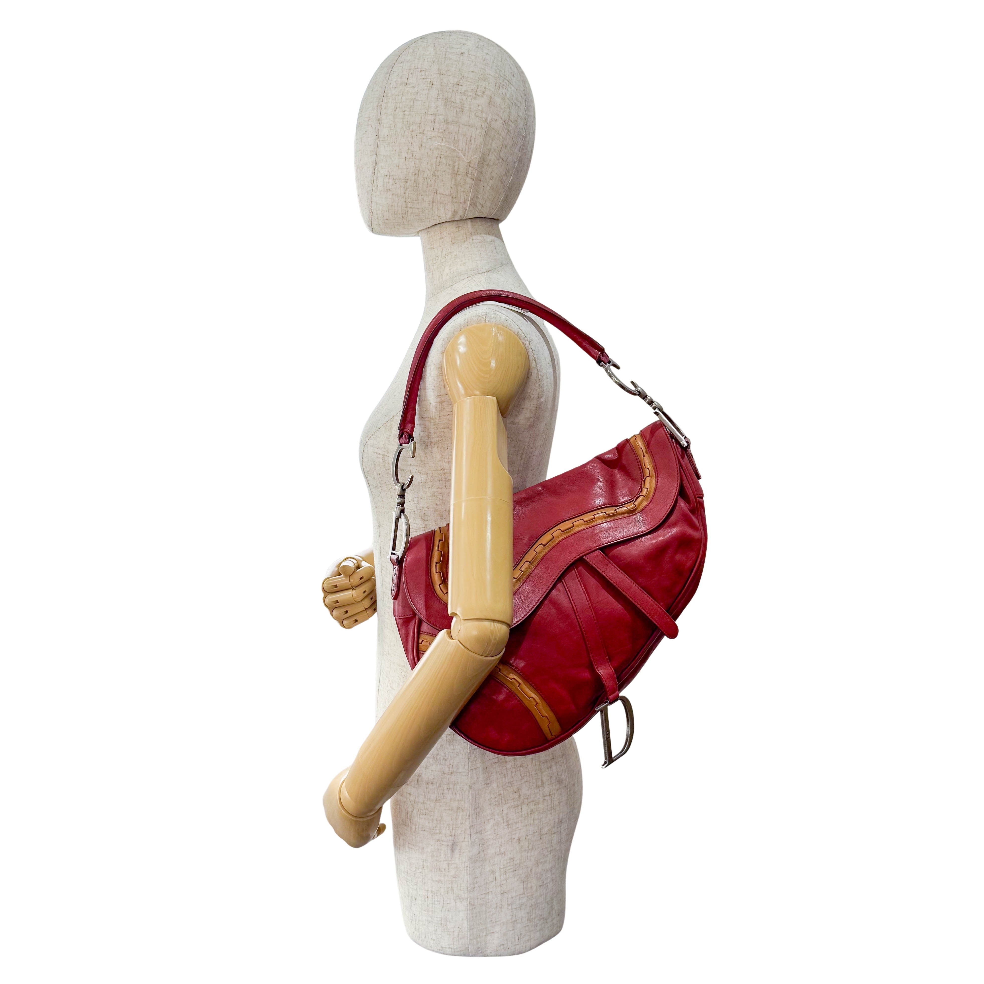 Gaucho Saddle Red Leather Bag